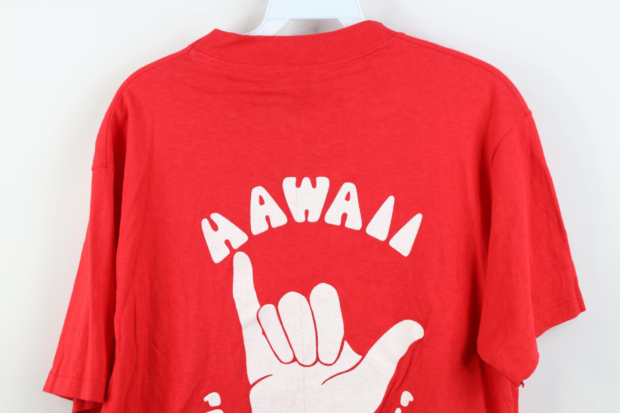 Vintage Vintage 80s Streetwear Surfing Hawaii Hang Loose T-Shirt USA Size US L / EU 52-54 / 3 - 11 Thumbnail
