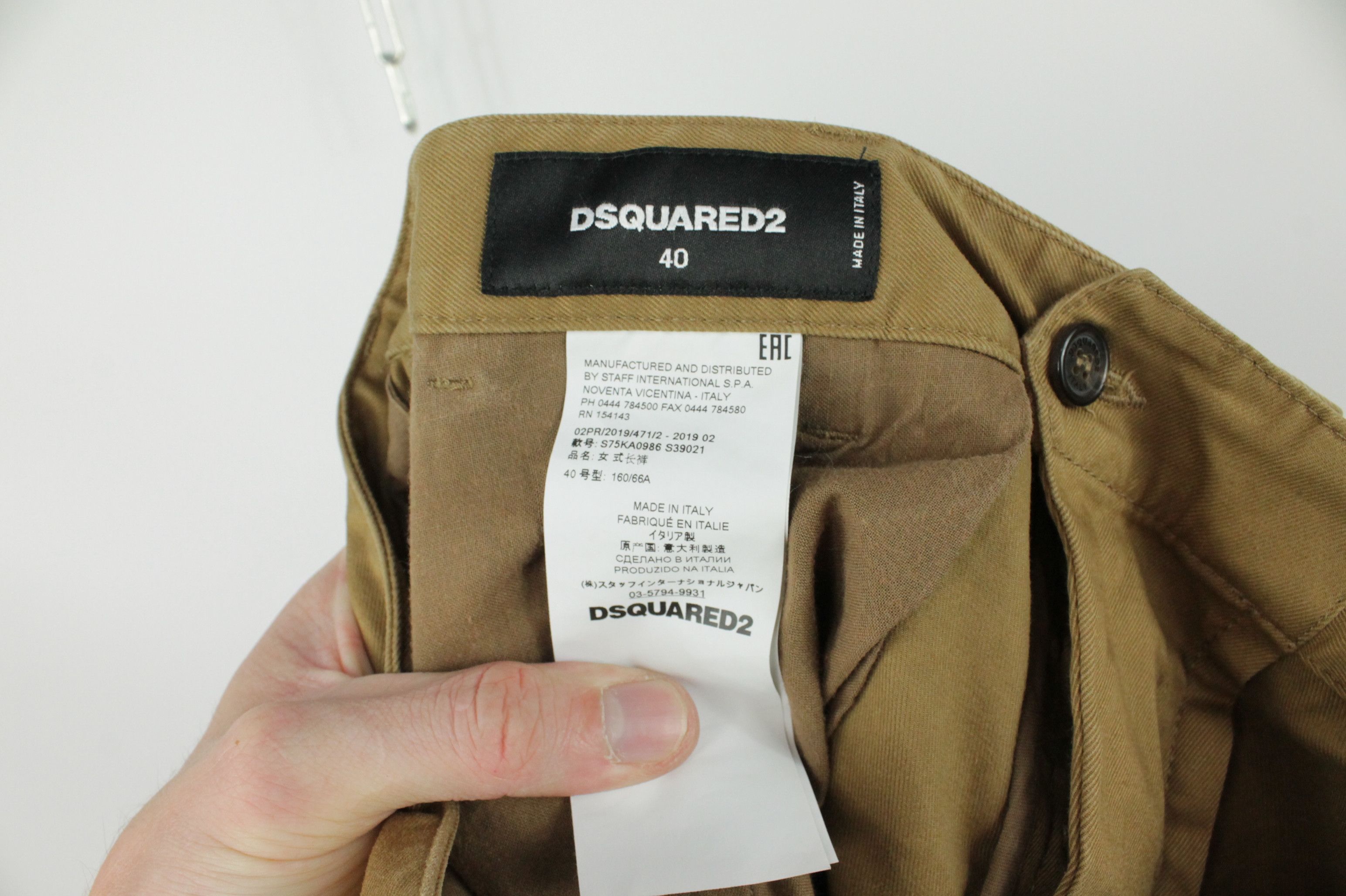 Dsquared2 Dsquared2 Stretch Twill Cotton Cropped Chino Pants Women's Size 27" / US 4 / IT 40 - 10 Thumbnail