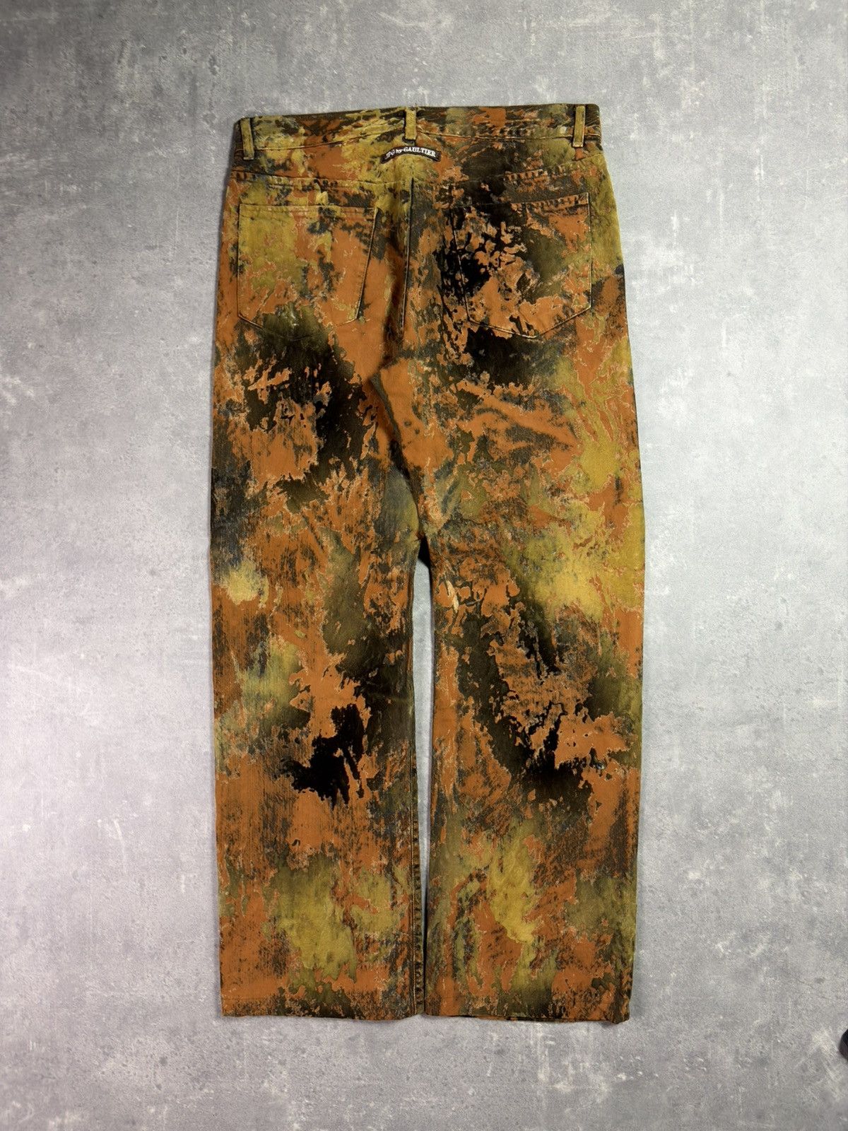 Jean Paul Gaultier 90s Jean Paul Gaultier Moss Camo Trompe L’oeil Pants 32 Size US 32 / EU 48 - 2 Thumbnail