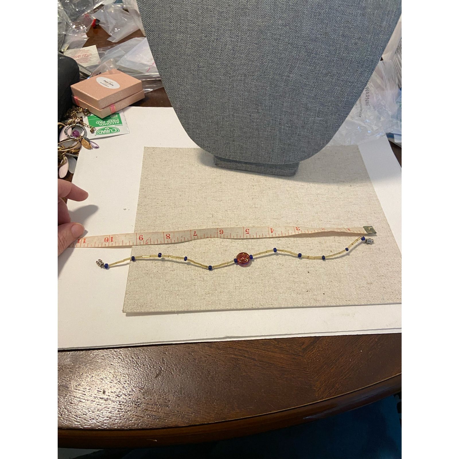 Handmade bead Anklet Iridescent Size ONE SIZE - 4 Thumbnail