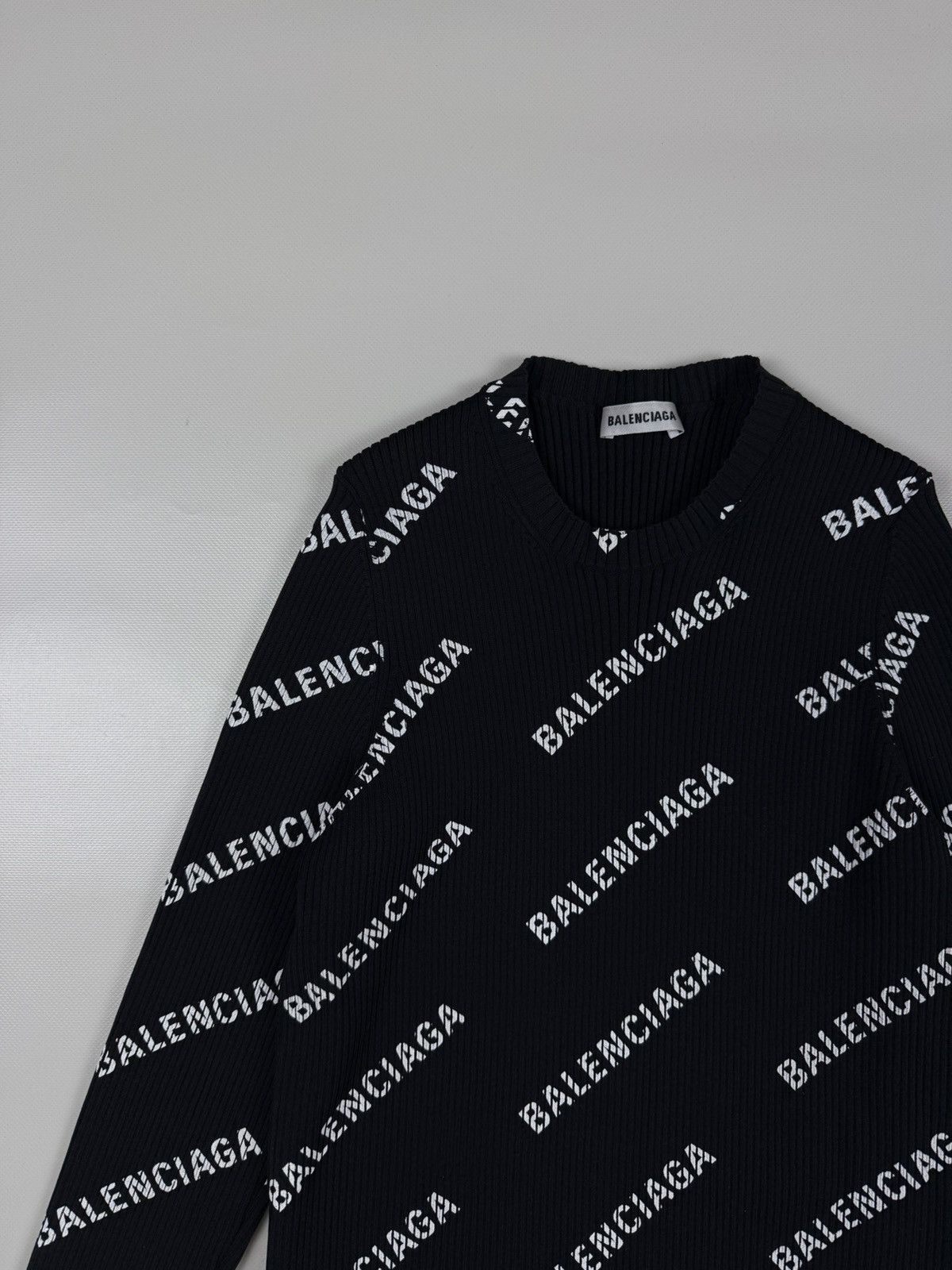 Balenciaga Balenciaga Women’s Monogram Poly Longsleeve Shirt Size XL Size XL / US 12-14 / IT 48-50 - 4 Thumbnail