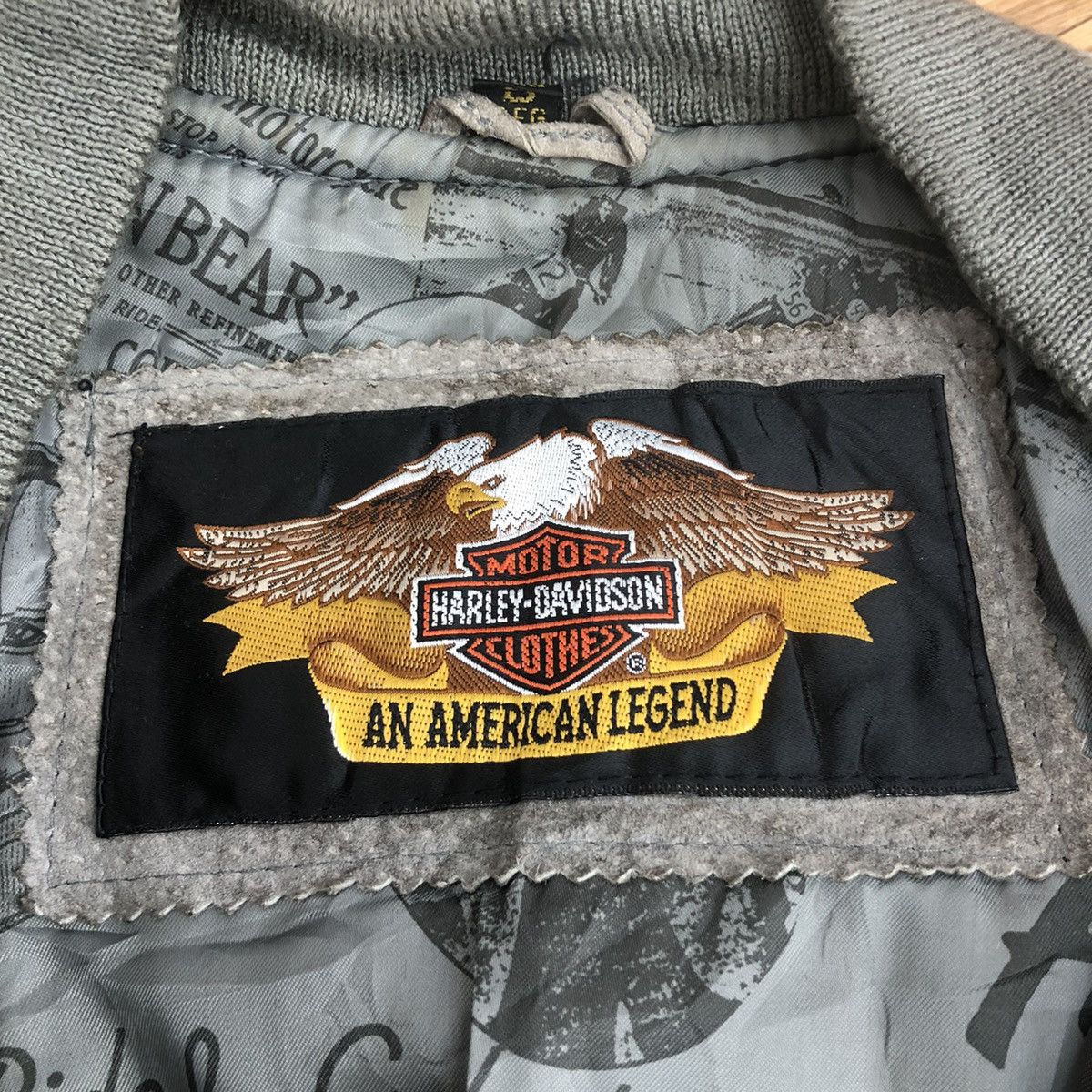 Harley Davidson Vintage 80s Harley Davidson V-Twin Power Leather Jacket Grey Size US M / EU 48-50 / 2 - 6 Thumbnail