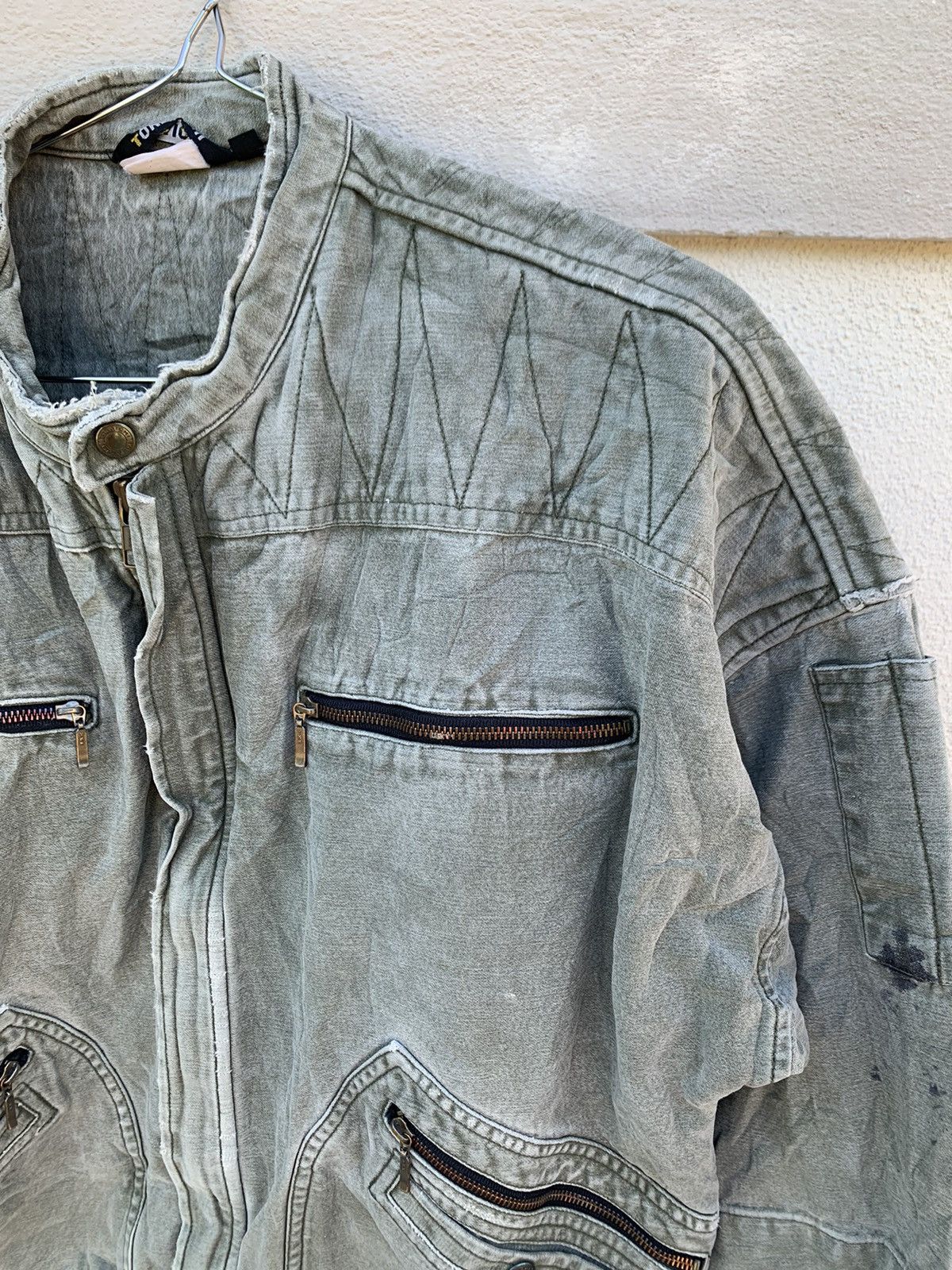 Japanese Brand Distress TORA Toraichi Worker Style Jacket Size US L / EU 52-54 / 3 - 3 Thumbnail