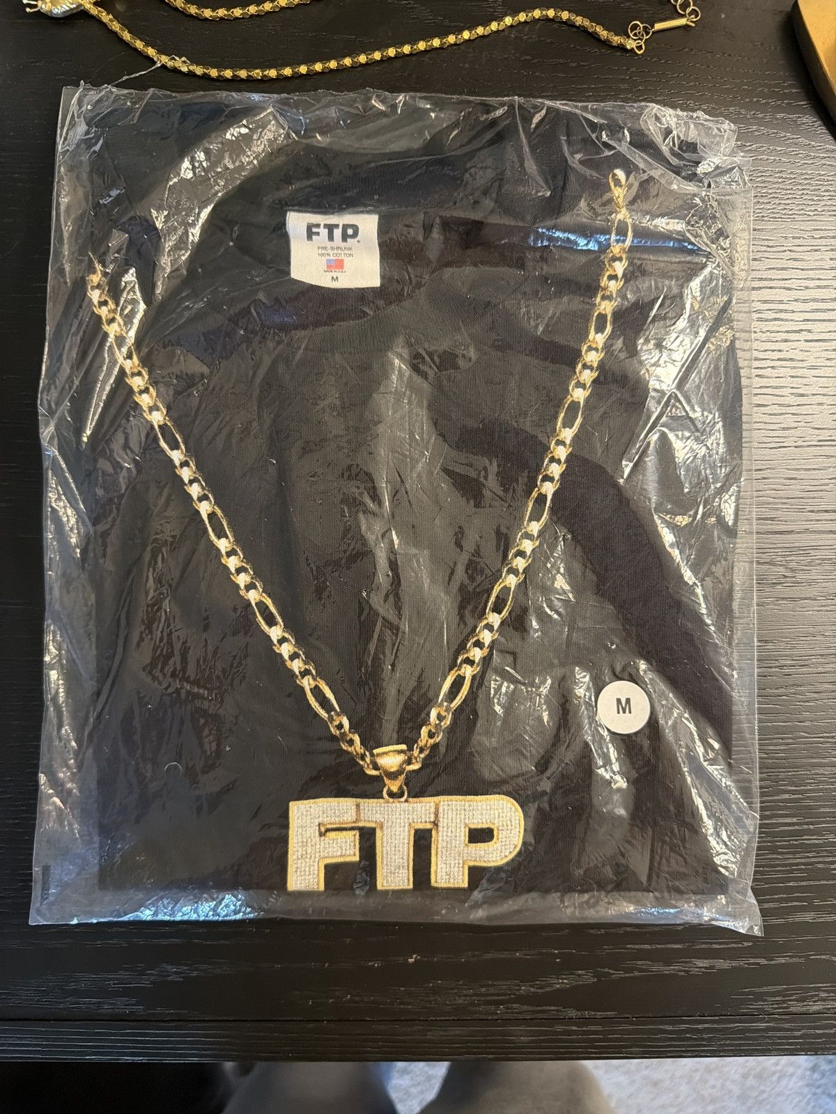 Fuck The Population FTP Gold Chain Tee Shirt Size US M / EU 48-50 / 2 - 2 Thumbnail