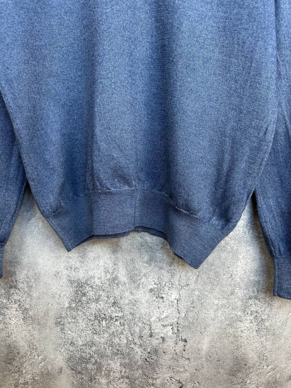 Gran Sasso Gran Sasso Lana Wool V-Neck Sweater Blue Jumper Pullover Size US M / EU 48-50 / 2 - 7 Thumbnail