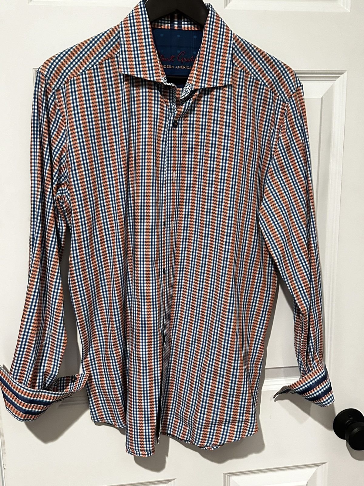 Robert Graham Robert Graham Button up Shirt Blue stripe Embroidered Size US M / EU 48-50 / 2 - 1 Thumbnail
