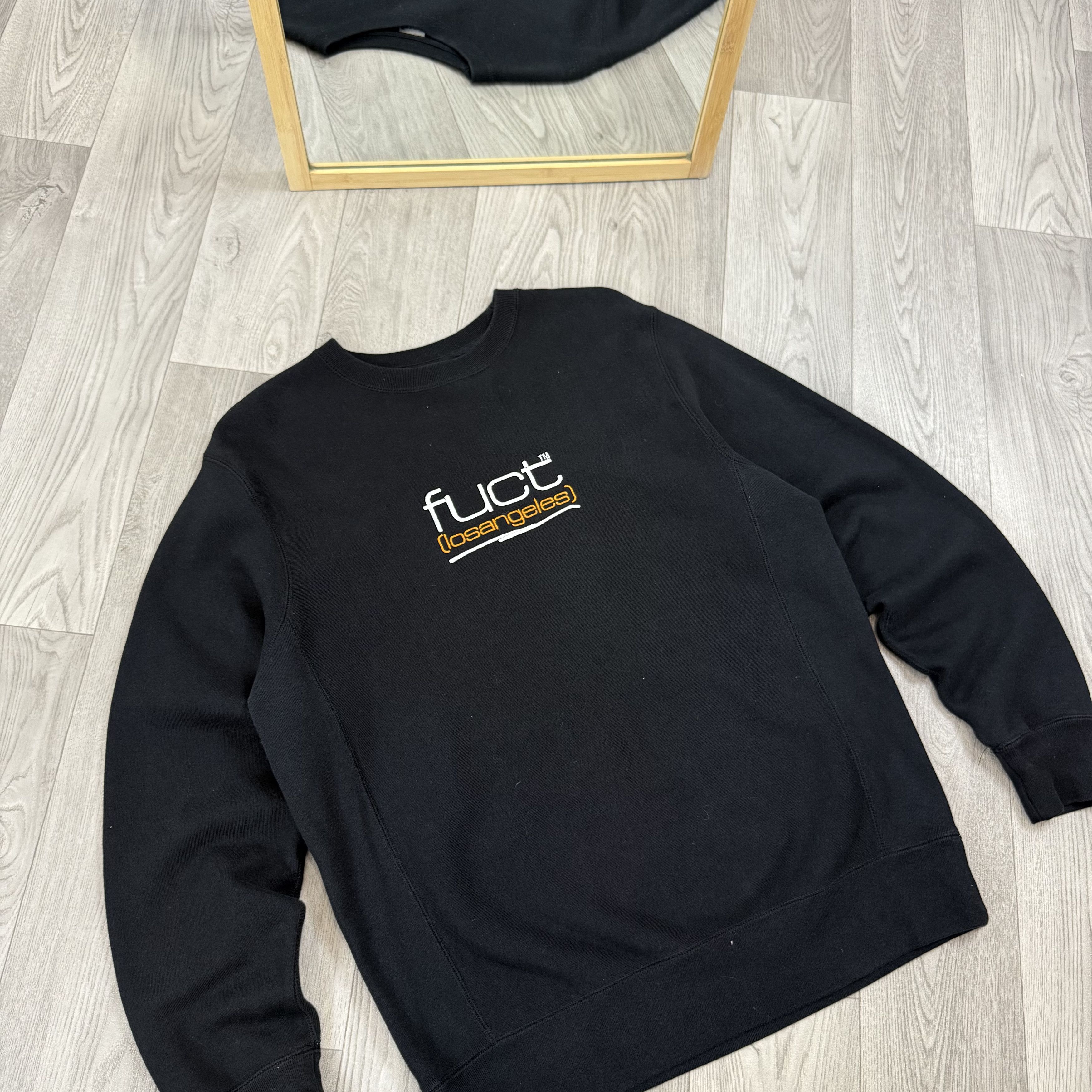 FUCT FUCT Los Angeles Black Embroidered Crewneck Sweatshirt Size US M / EU 48-50 / 2 - 5 Thumbnail