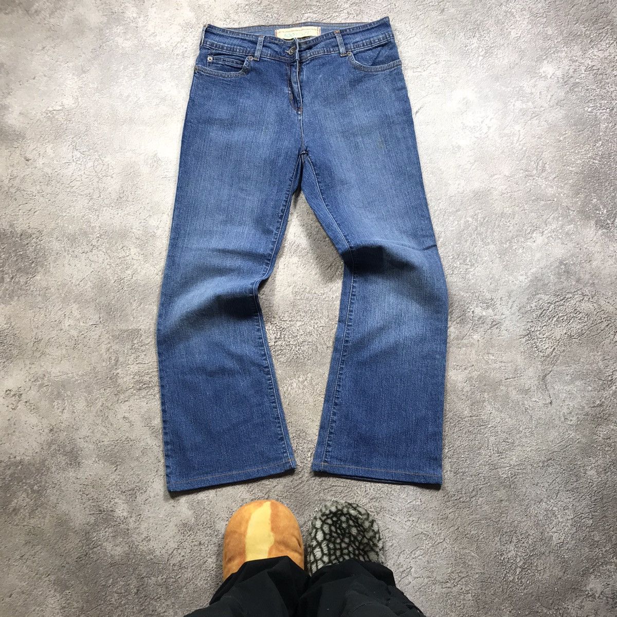 Japanese Brand vintage Faded Jeans japan distressed denim spring pants 90s Size 29" - 2 Thumbnail