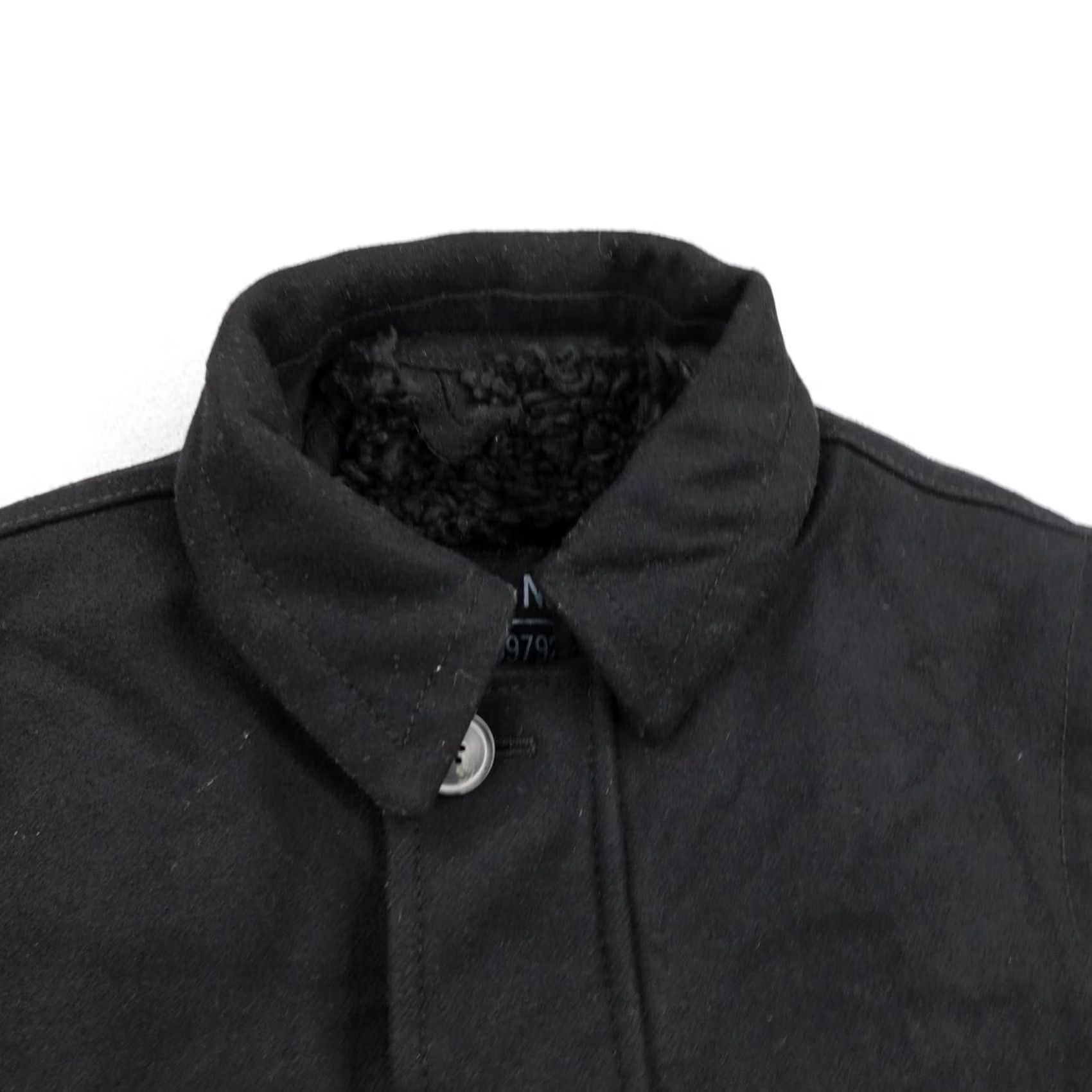 Gap VINTAGE Gap Jacket Mens Small Black Wool Blend Car Coat Quilted Zip Button Up Overcoat Negro Size US S / EU 44-46 / 1 - 2 Thumbnail