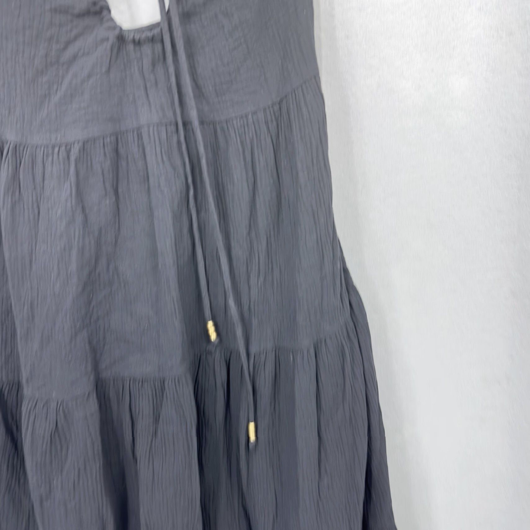Vintage Charlie Holiday Dress Womens 4 Maxi Sundress Bohemian Black Layered Tiered Priscilla Size S / US 4 / IT 40 - 5 Thumbnail