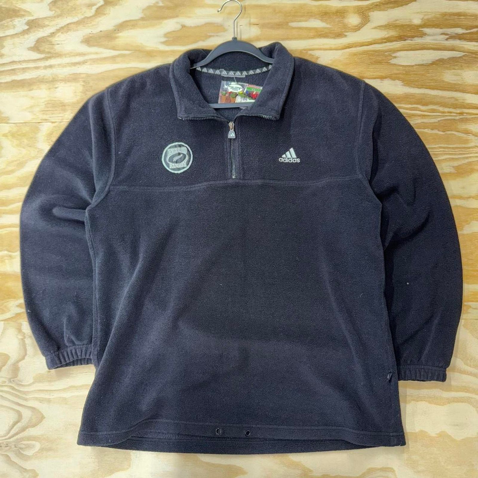 Adidas Vintage y2k new zealand 2000s quarter zip embroidered jacket Size US L / EU 52-54 / 3 - 1 Thumbnail