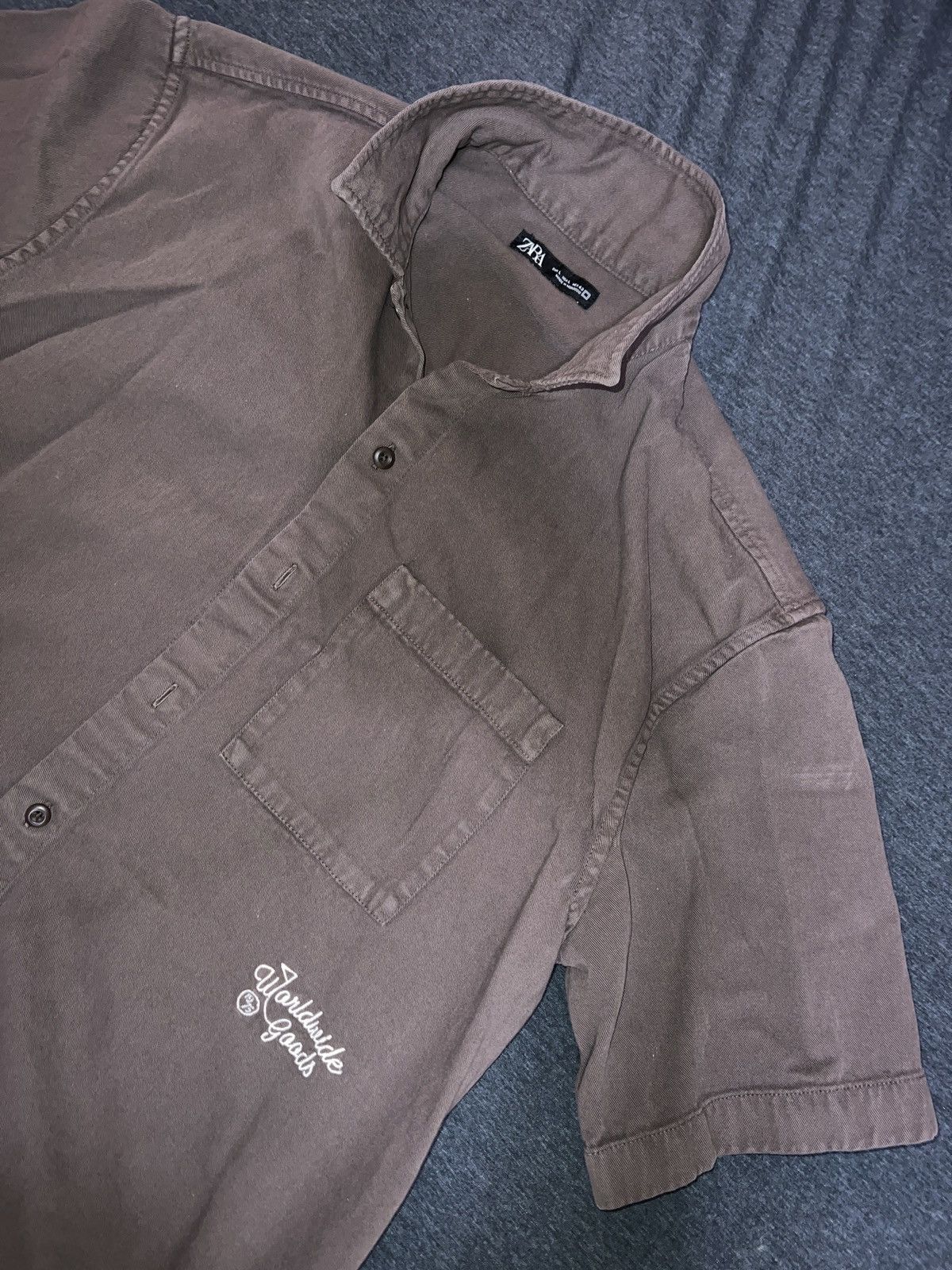 Zara Zara Brown Button Up Size US L / EU 52-54 / 3 - 1 Thumbnail
