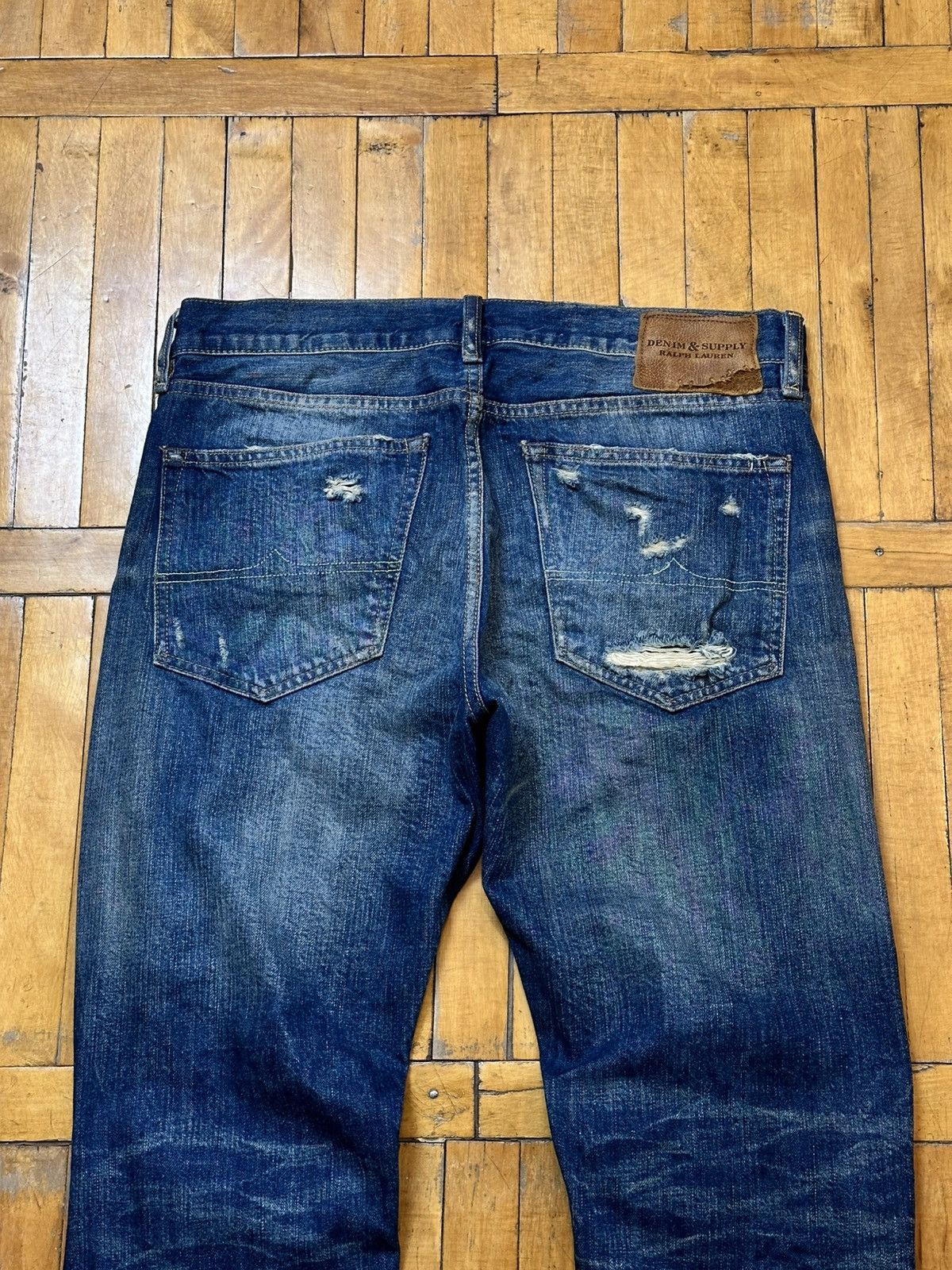 Denim & Supply Ralph Lauren 🔥 FW14 Denim Supply Ralph Lauren Distressed Denim Jeans Pant Size US 33 - 10 Thumbnail