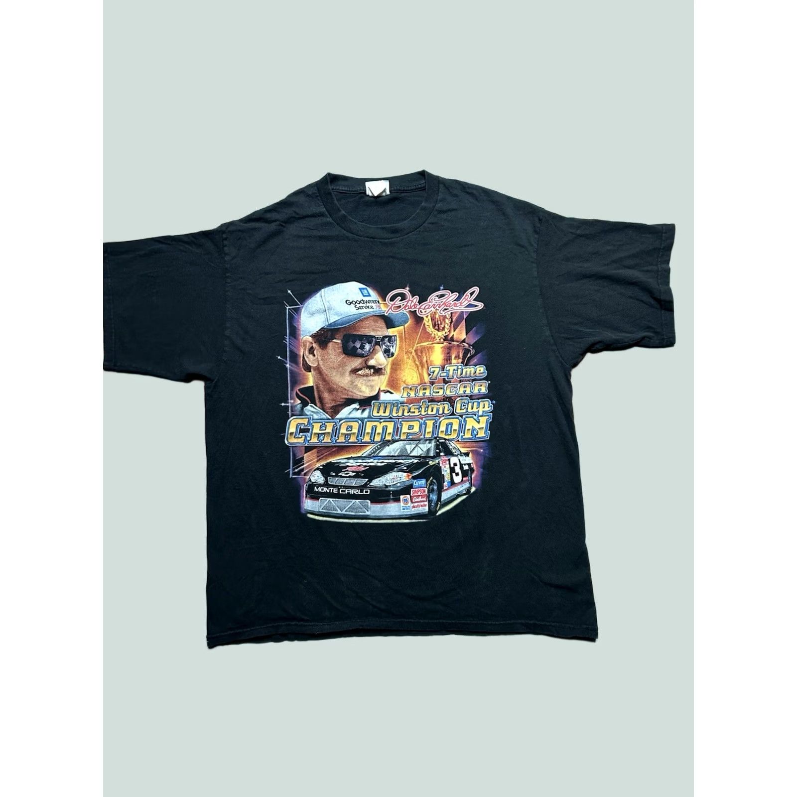 Vintage VINTAGE 90s graphic t shirt Dale Earnhardt nascar Winston cup double sided XL Shirt Mens Black 90s Size US XL / EU 56 / 4 - 1 Thumbnail