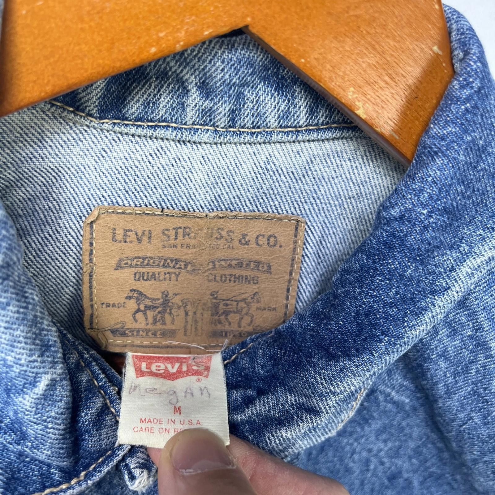 Levi's Vintage 80s Levis White Tab Denim Jacket Medium Trucker Size US M / EU 48-50 / 2 - 4 Thumbnail