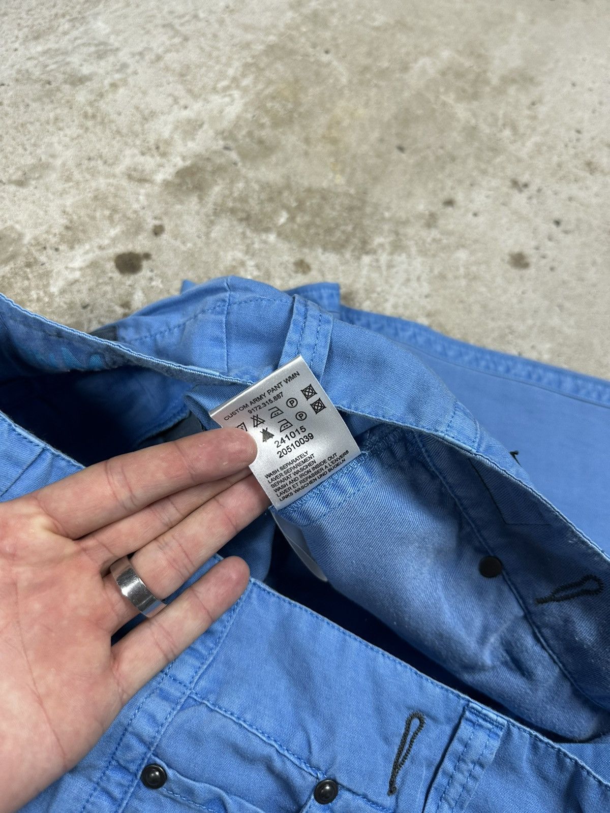 G-Star × Japanese Brand × Vintage Vintage Y2K G Star Raw Baggy Blue Custom Army Pant Zippers Size US 31 - 10 Thumbnail