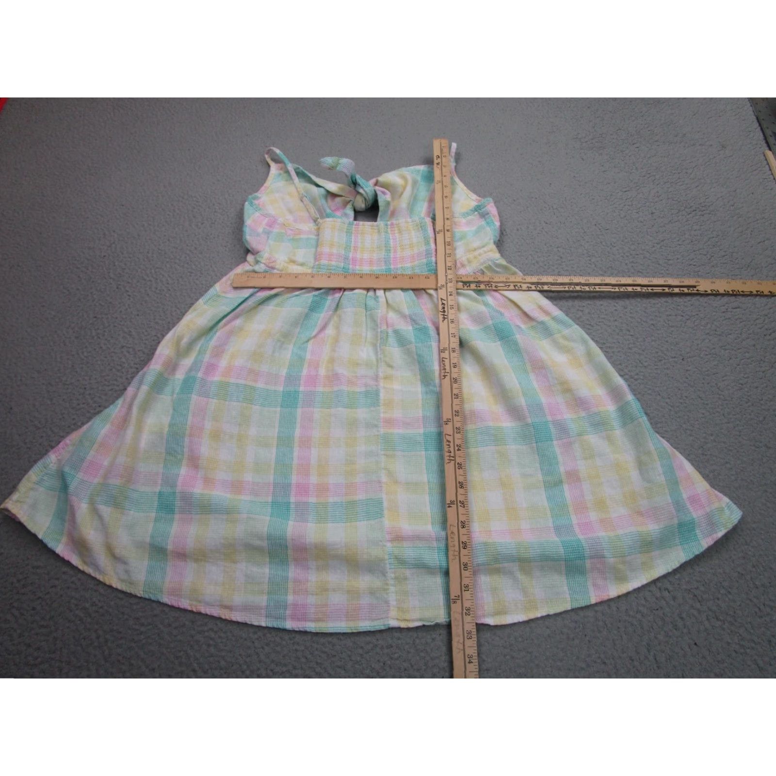 Old Navy Old Navy Dress Womens XL Multicolor Plaid Linen Blend Tie Front Sundress Summer Dress Size XL / US 12-14 / IT 48-50 - 6 Thumbnail