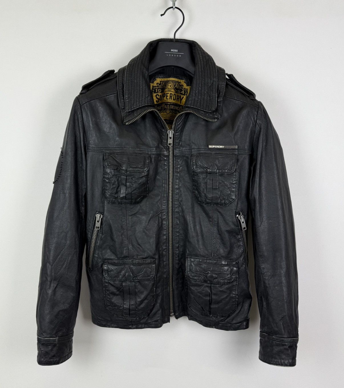 Superdry Superdry Biker Leather Jacket Full Zip Moto Japanese Style Size US M / EU 48-50 / 2 - 1 Thumbnail