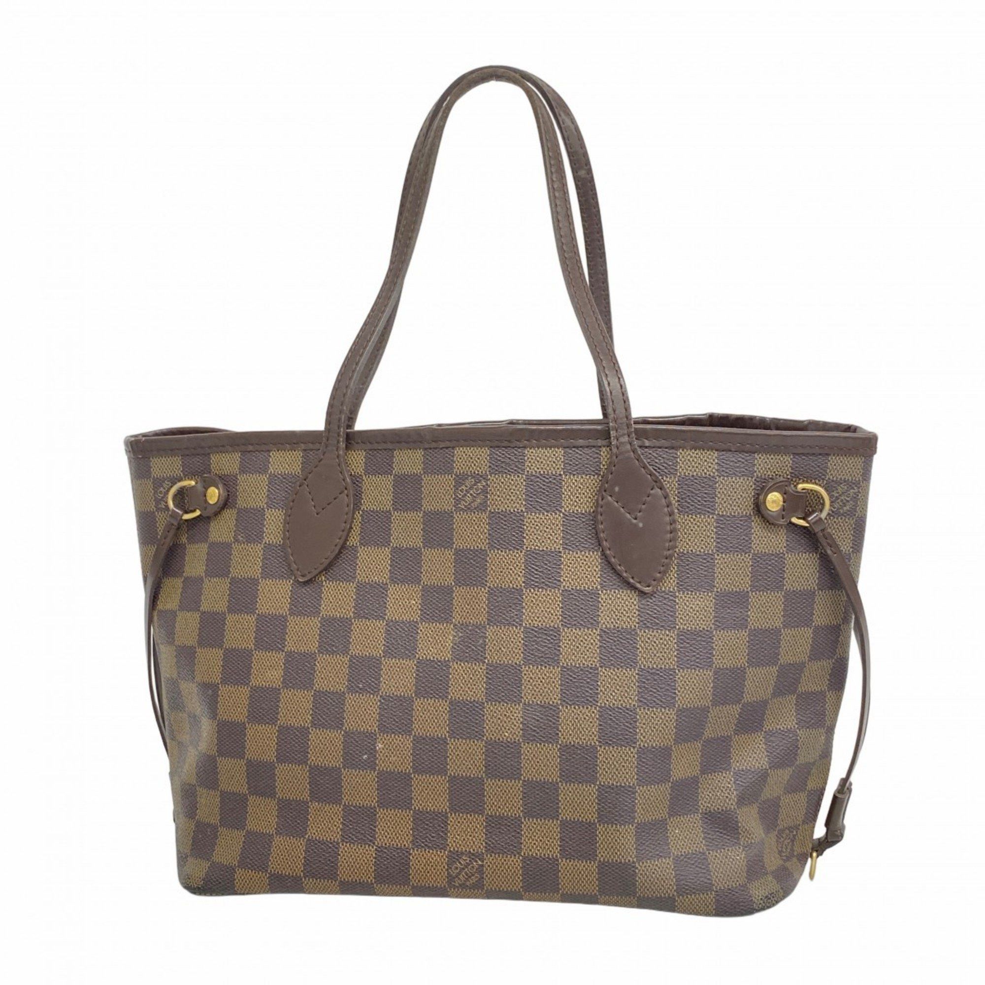 Louis Vuitton Tote Bag Damier Neverfull Pm N51109 Ebene Women's