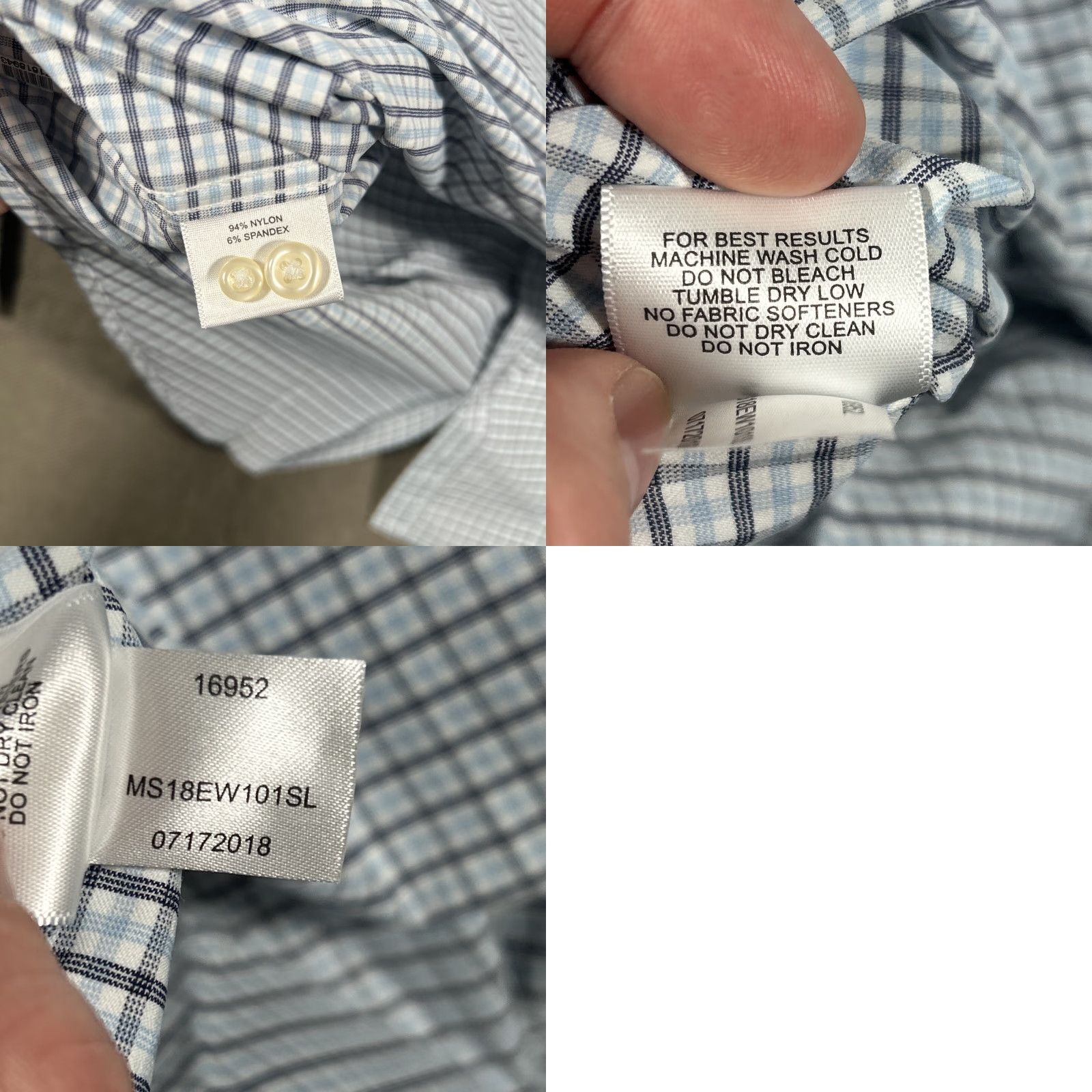 Peter Millar Peter Millar Summer Comfort Shirt Mens L Blue Checkered Button Up Preppy Size US L / EU 52-54 / 3 - 9 Thumbnail