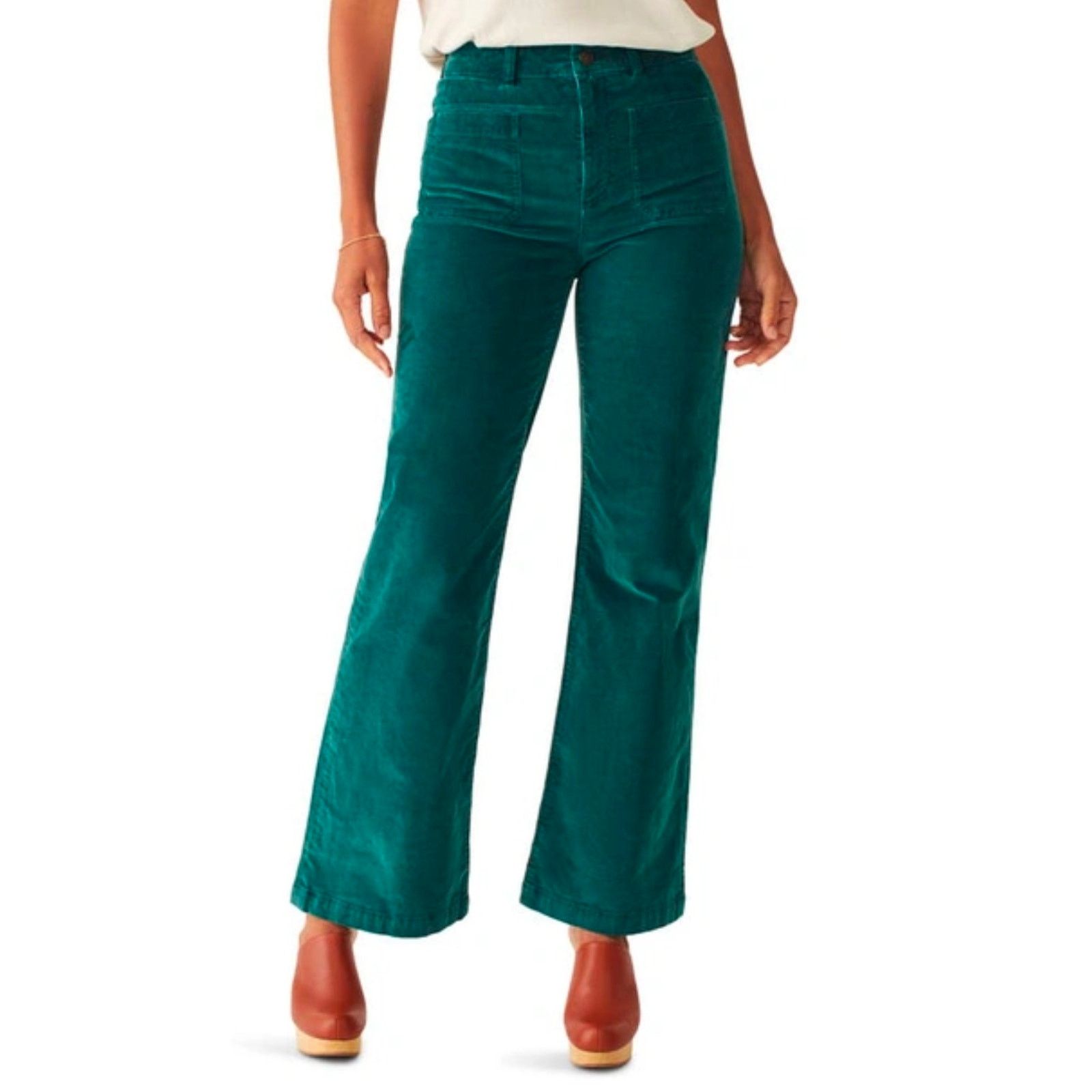 Faherty Faherty Stretch Corduroy Patch Pocket Pants Green 26 Flare Size 26" / US 2 / IT 38 - 9 Thumbnail