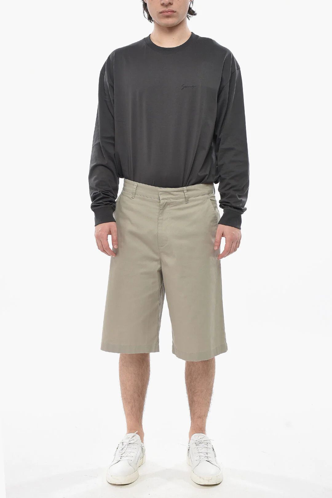 Givenchy og1mm0326 Cotton-Blend Chino Short in Grey Size US 34 / EU 50 - 4 Thumbnail
