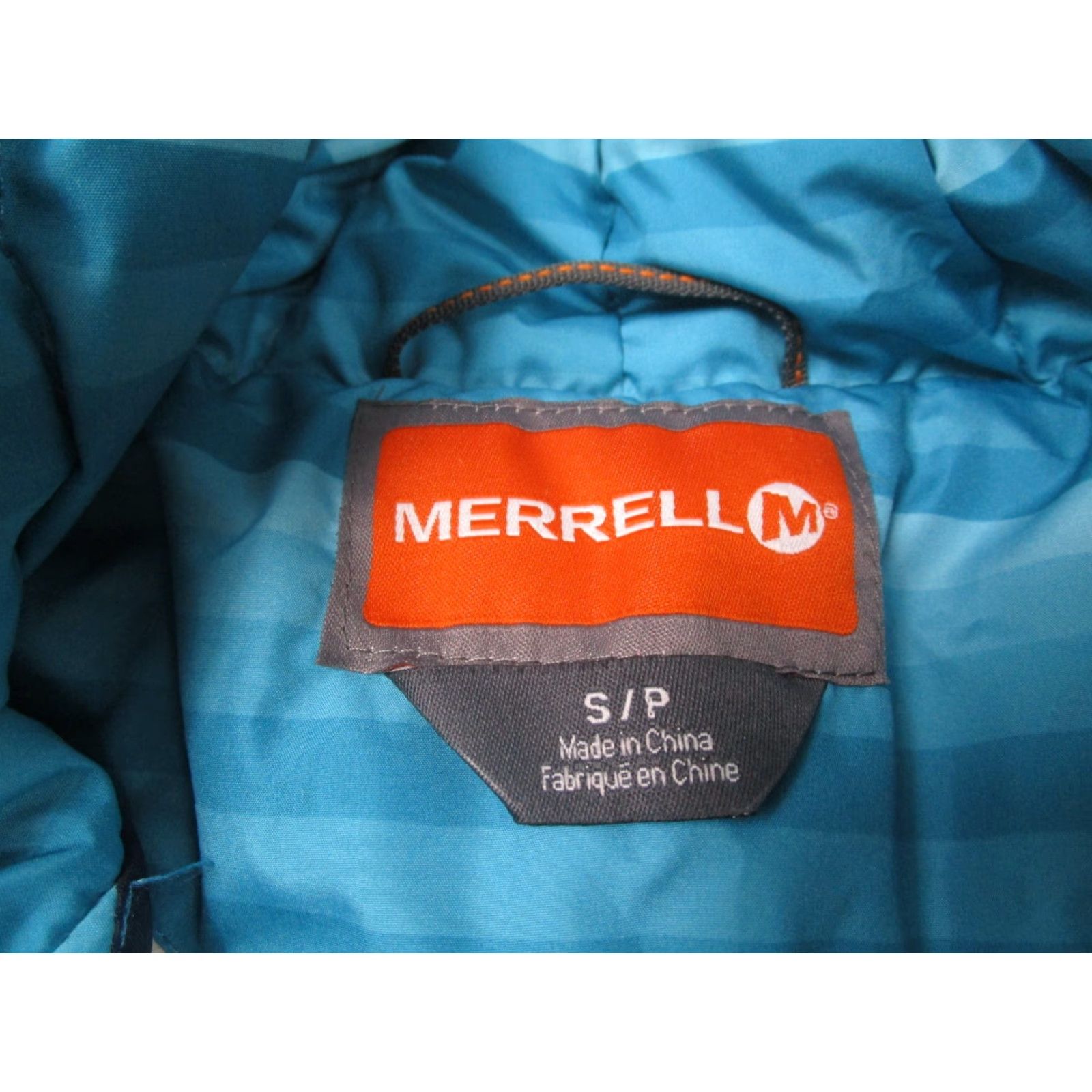 Merrell Merrell Down Jacket Womens Small Blue Striped Full Zip Snap Button Pockets Size S / US 4 / IT 40 - 6 Thumbnail