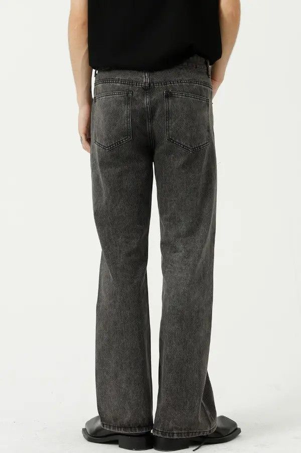Japanese Brand Fuyuka x Kida Gray washed trendy personality straight jeans Size US 32 / EU 48 - 6 Thumbnail