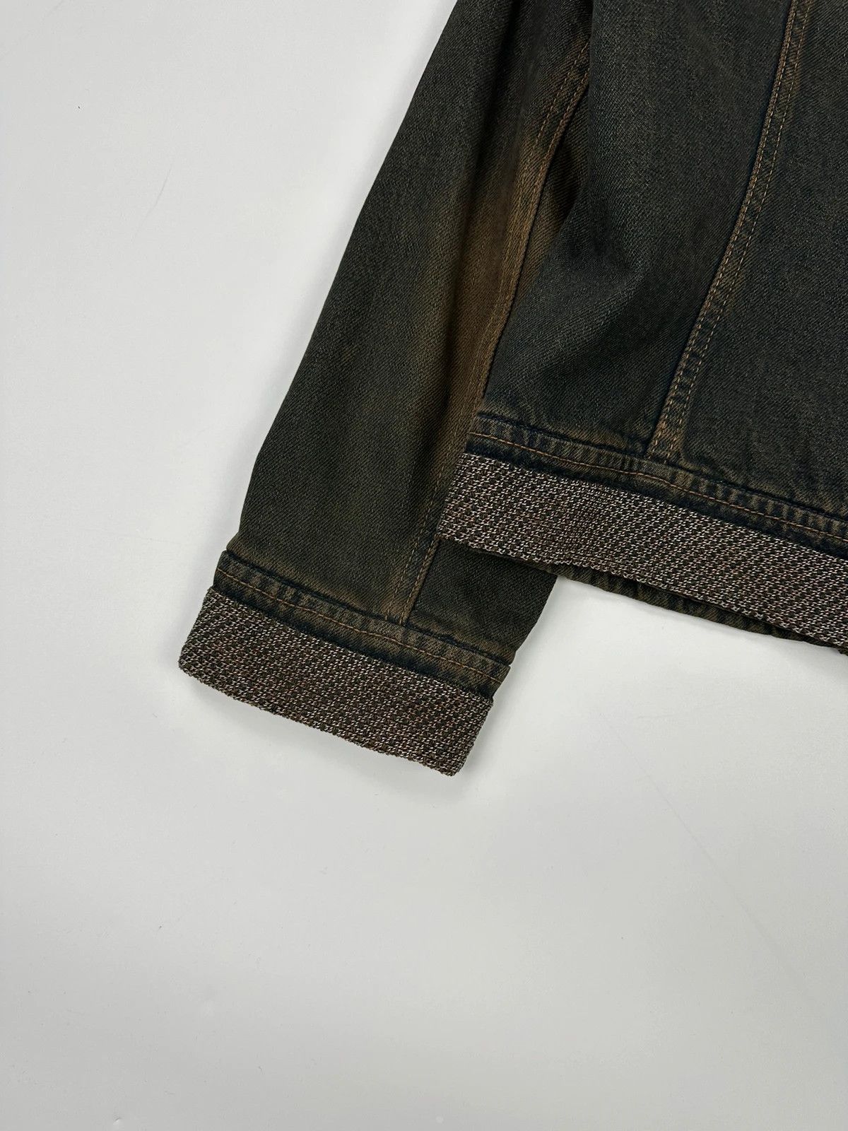 Prada Prada Milano FW2006 Metal Chains Faded Denim Crop Jacket Size M / US 6-8 / IT 42-44 - 6 Thumbnail
