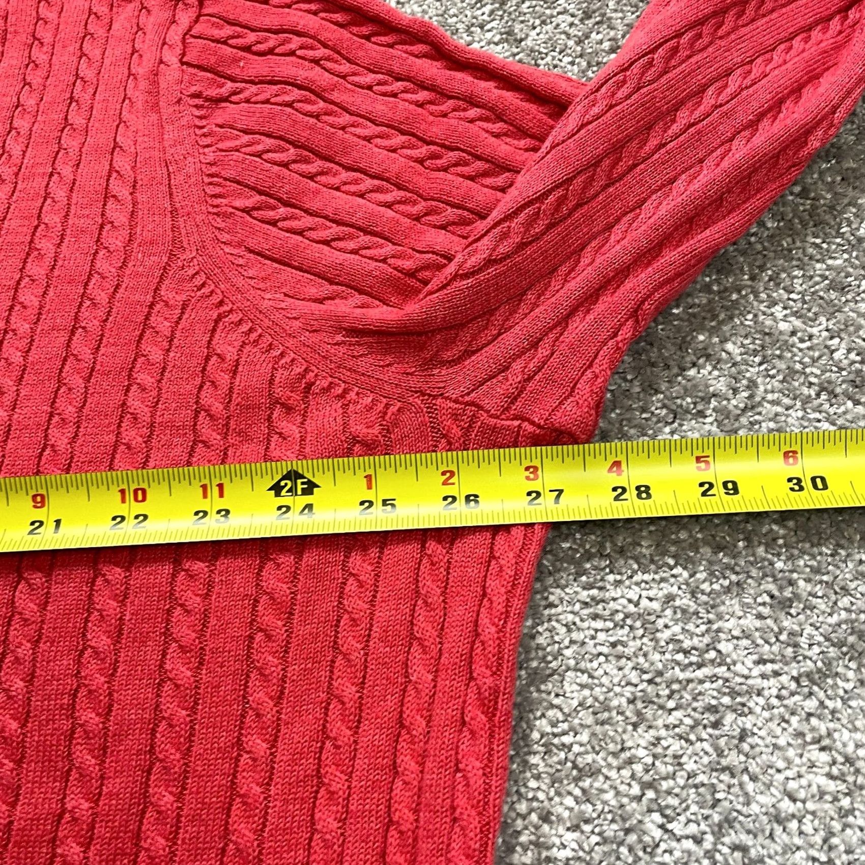Vintage VINTAGE Laura Scott Sweater Womens Plus 3X Pink V Neck Pullover Cable Knit Sweatshirt Size XXL / US 16-18 / IT 52-54 - 6 Thumbnail