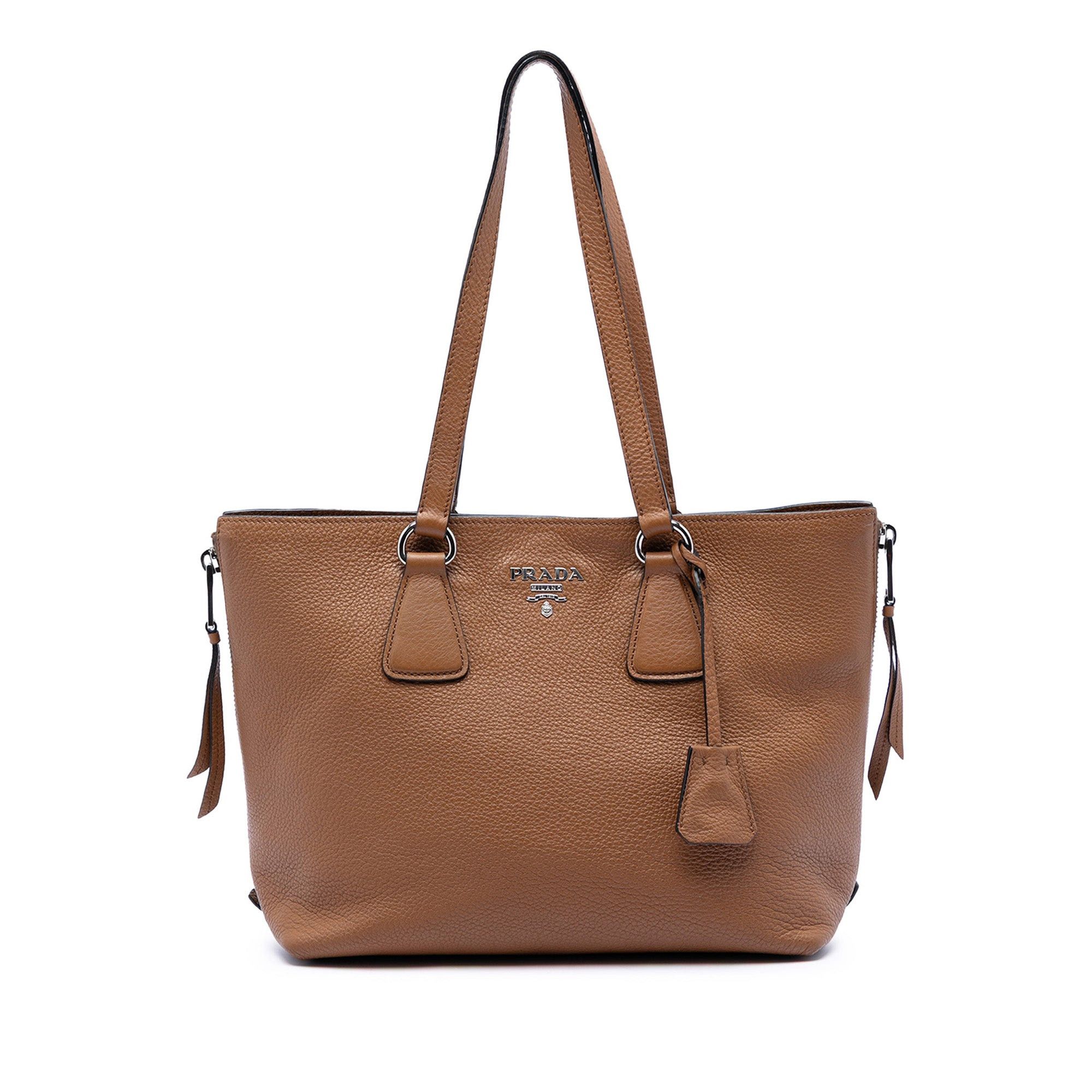 Prada Vitello Phenix Side Zip Shopper Tote Size ONE SIZE - 1 Thumbnail
