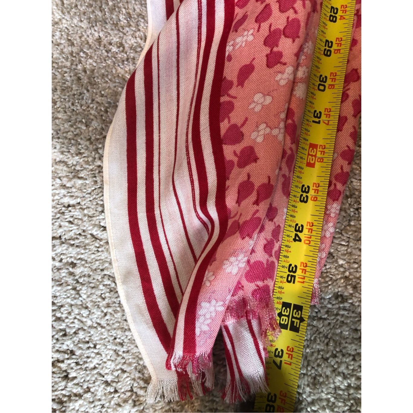 Other Talbots Women’s White and Pink Floral Pattern Design Scarf N Size ONE SIZE - 5 Thumbnail