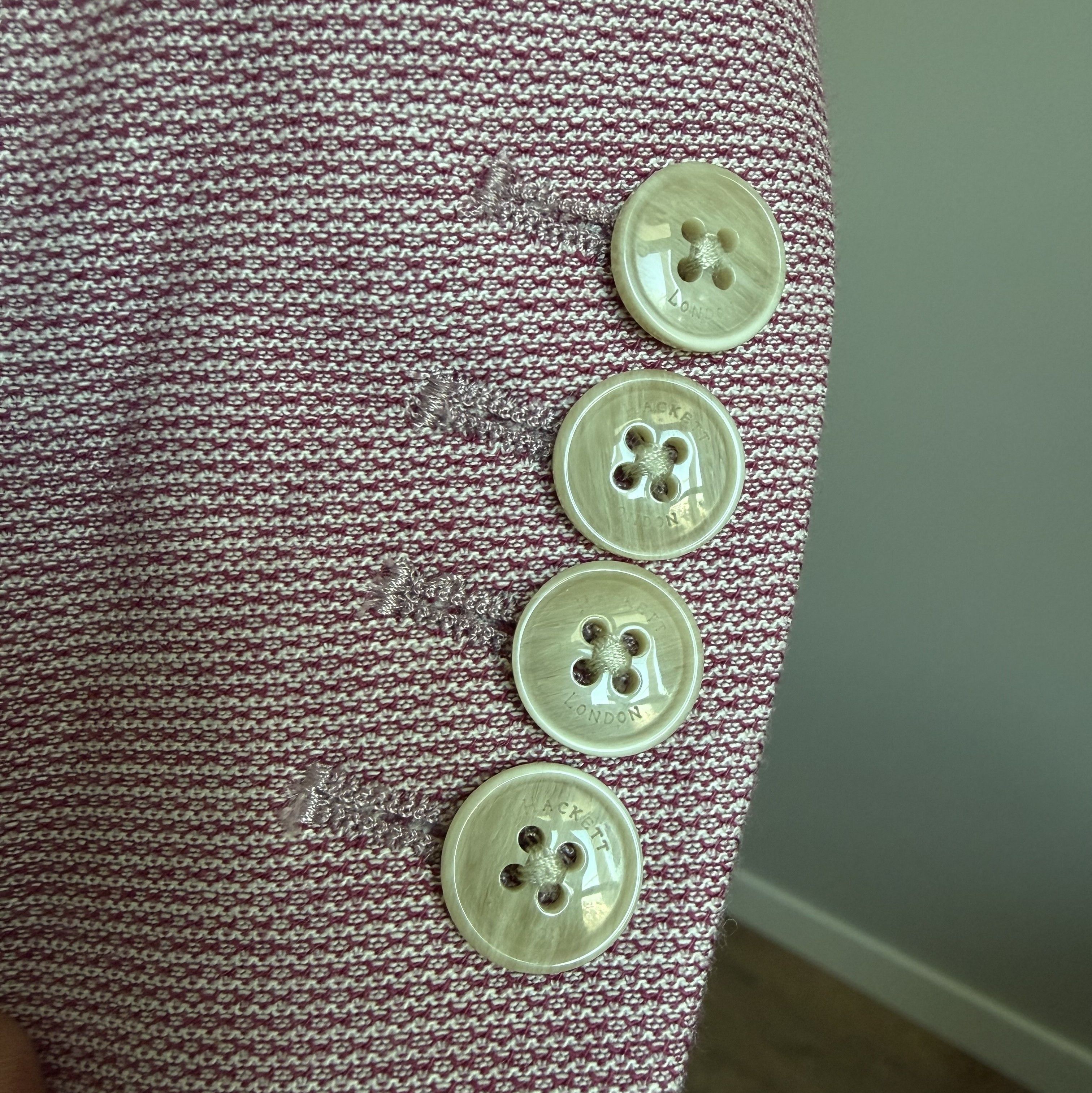 Hackett HACKETT London Textured Knit Blazer Jacket Color 280Berry Size 50R - 9 Thumbnail