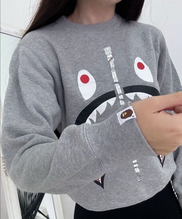 Bape Bape A Bathing Ape Shark Crewneck Sweatshirt Size US S / EU 44-46 / 1 - 2 Thumbnail