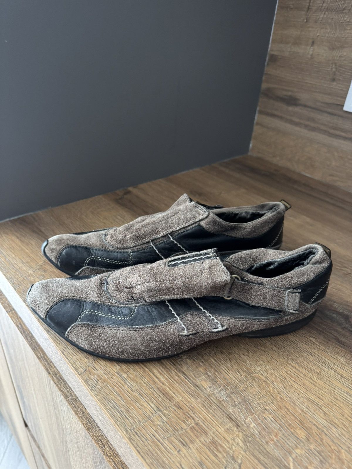 Diesel Vintage Diesel Low Top Leather Sneakers Straps Spell Logo Size US 8.5 / IT 38.5 - 3 Thumbnail