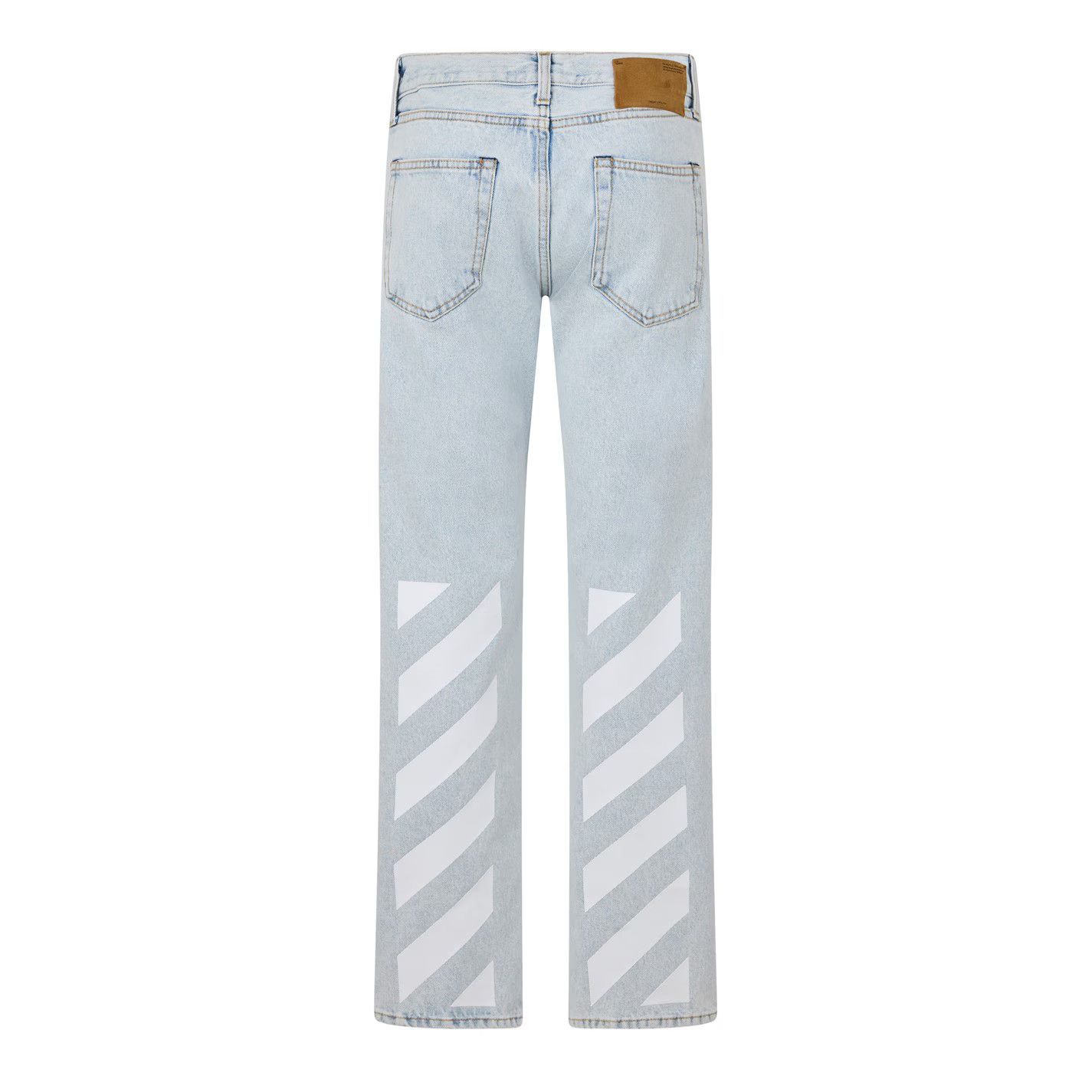 Off-White o1g2r1mq0326 Diagonal Slim Fit Jeans in Light Blue Size US 31 - 2 Thumbnail