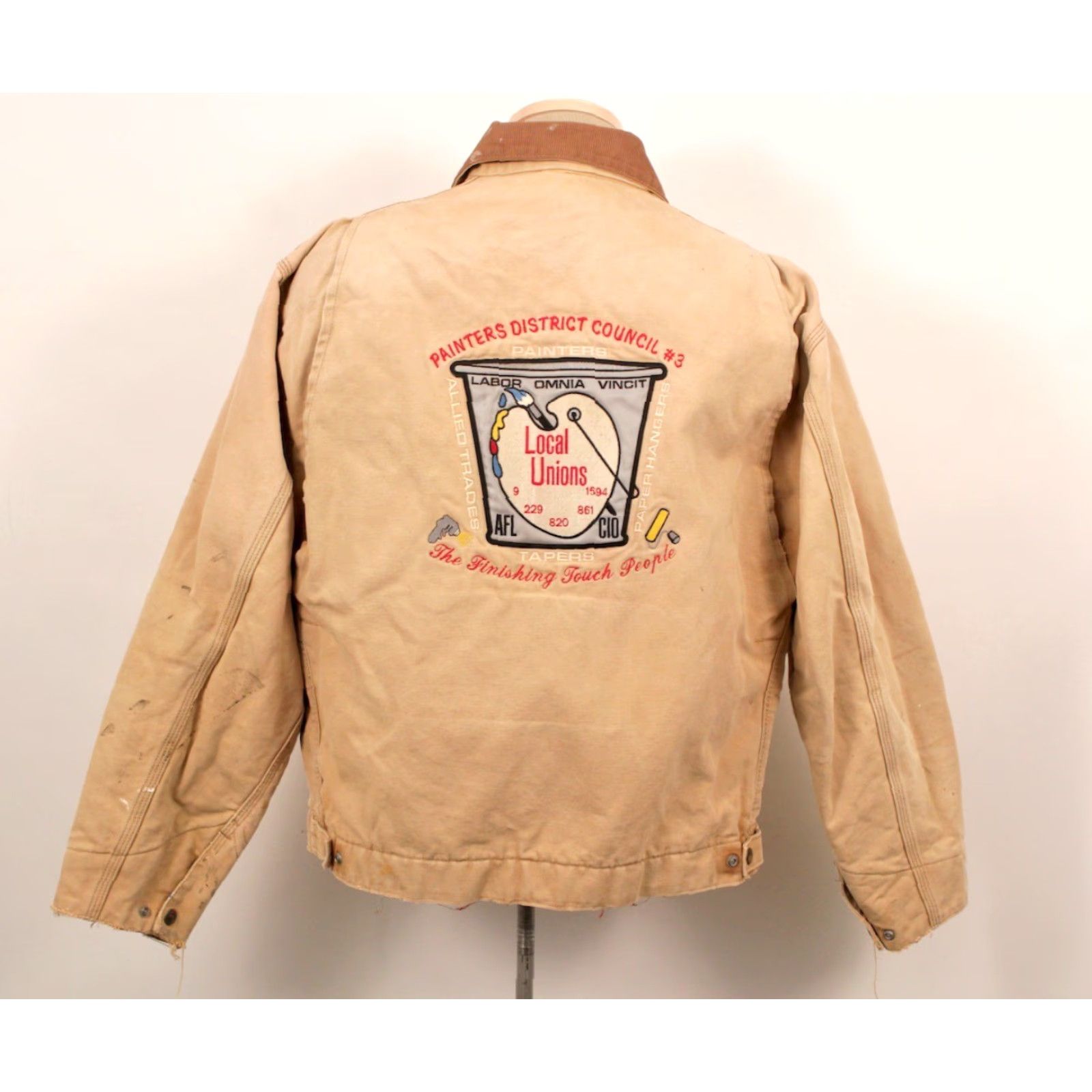 Carhartt VINTAGE Carhartt Jacket 90s Detroit Canvas Khaki Mens Large 44-46 1990s Embroidered Size US S / EU 44-46 / 1 - 2 Thumbnail