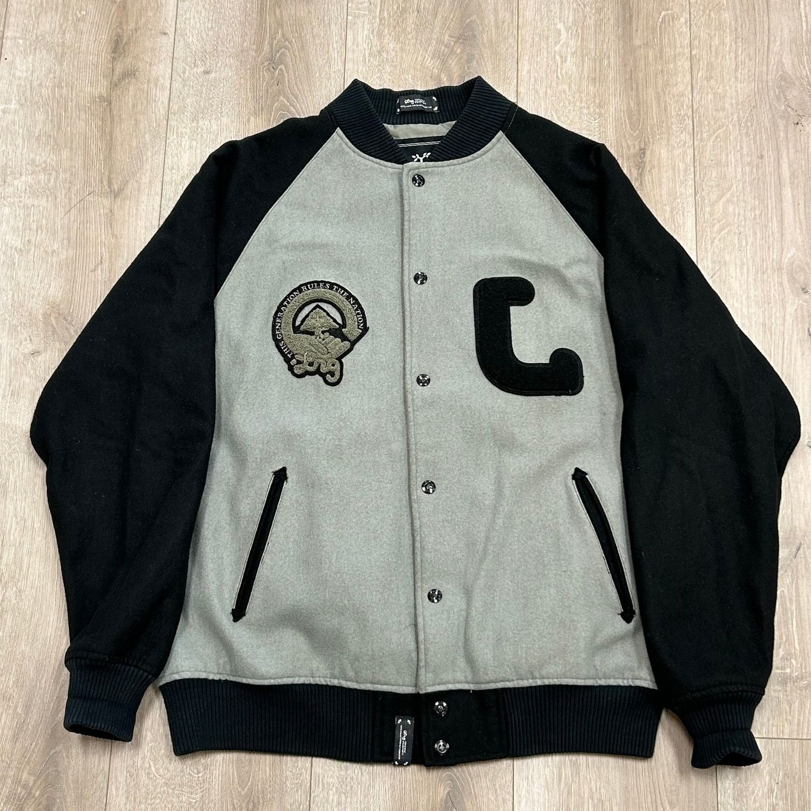 LRG LRG Generation Letterman Wool Jacket Coat Gray Black Size XL Size US XL / EU 56 / 4 - 1 Thumbnail