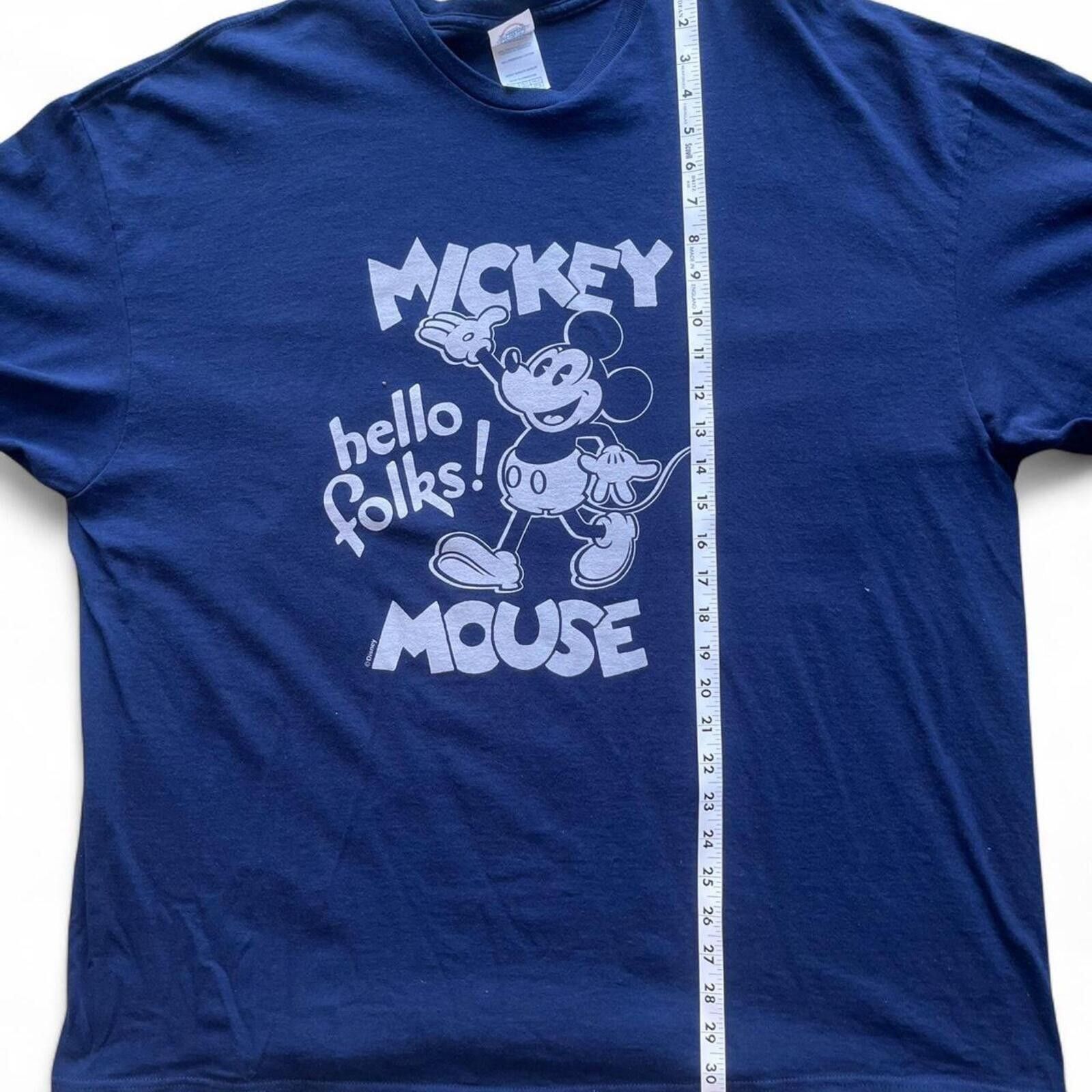 Disney 2013 Mickey Mouse Hello Folks Graphic T-Shirt Size 3XL Size US XXL / EU 58 / 5 - 6 Thumbnail