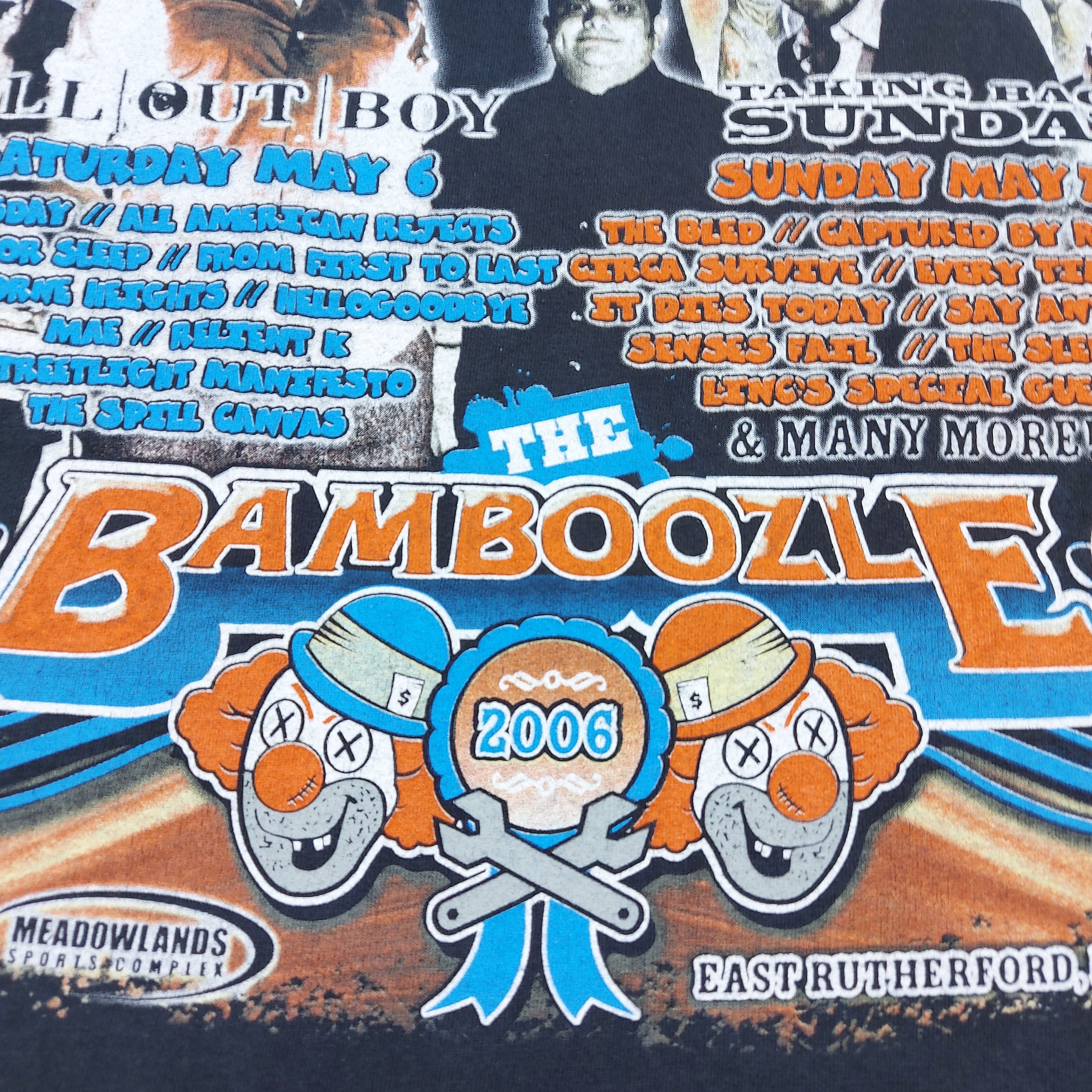 Band Tees VTG 2006 The Bamboozle Taking Back Sunday Fall Out Boy TEE Size US S / EU 44-46 / 1 - 14 Thumbnail