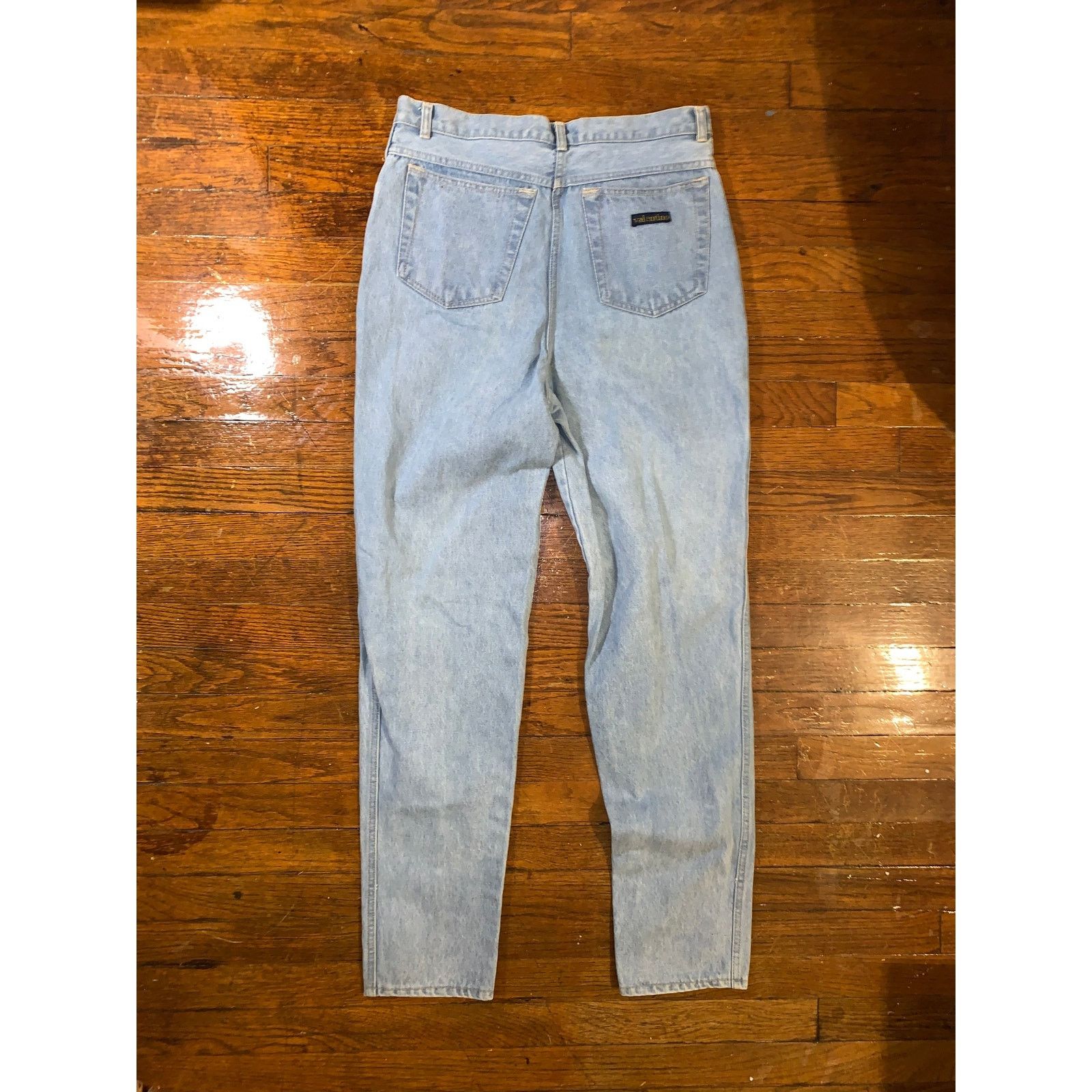 Valentino × Vintage Valentino Jeans High Waisted Mom Jeans Light Wash Size 12 Size 34" / US 12 / IT 48 - 7 Thumbnail
