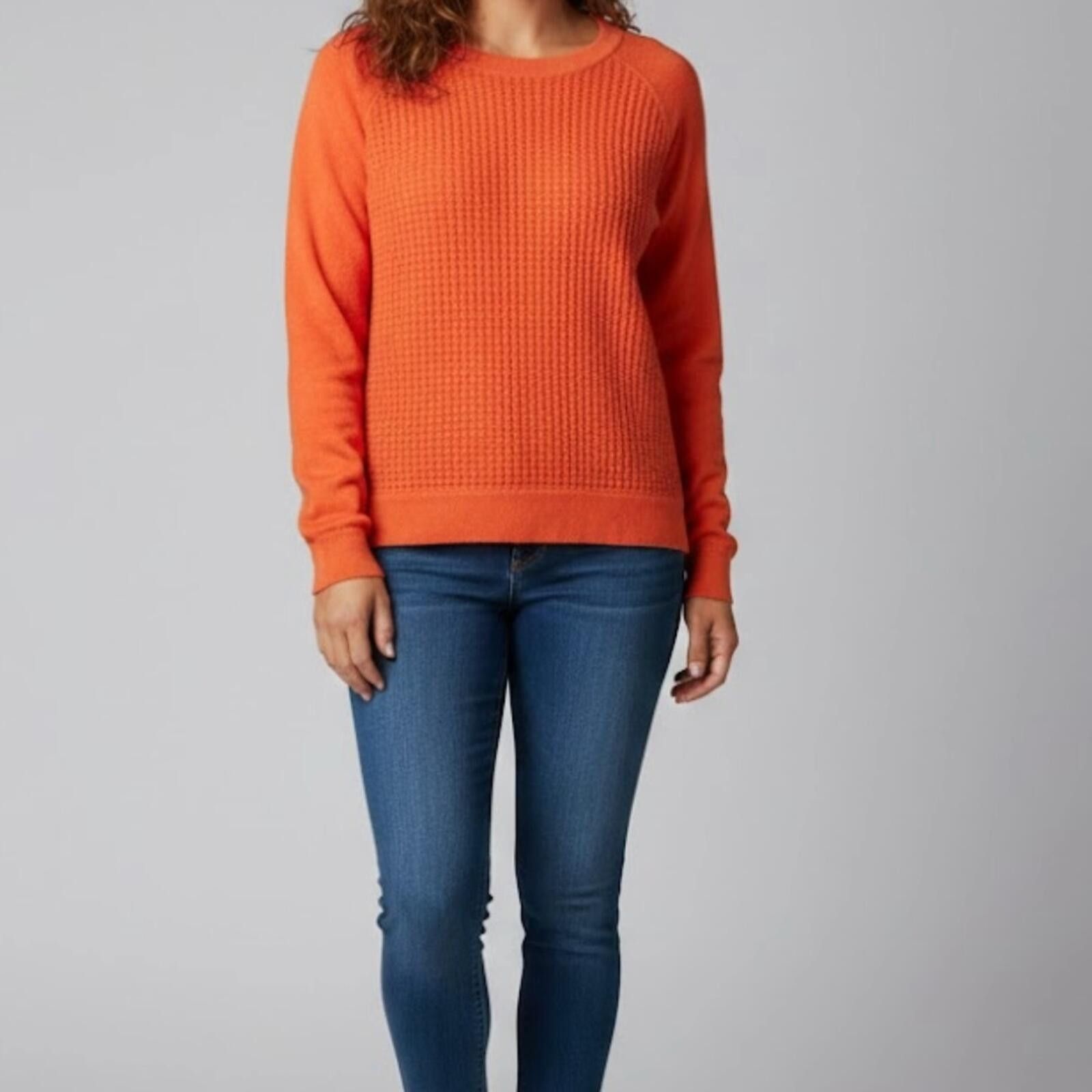 Forever 21 Forever 21 Orange Woven Knit Cotton Sweater Womens Medium Size M / US 6-8 / IT 42-44 - 2 Thumbnail