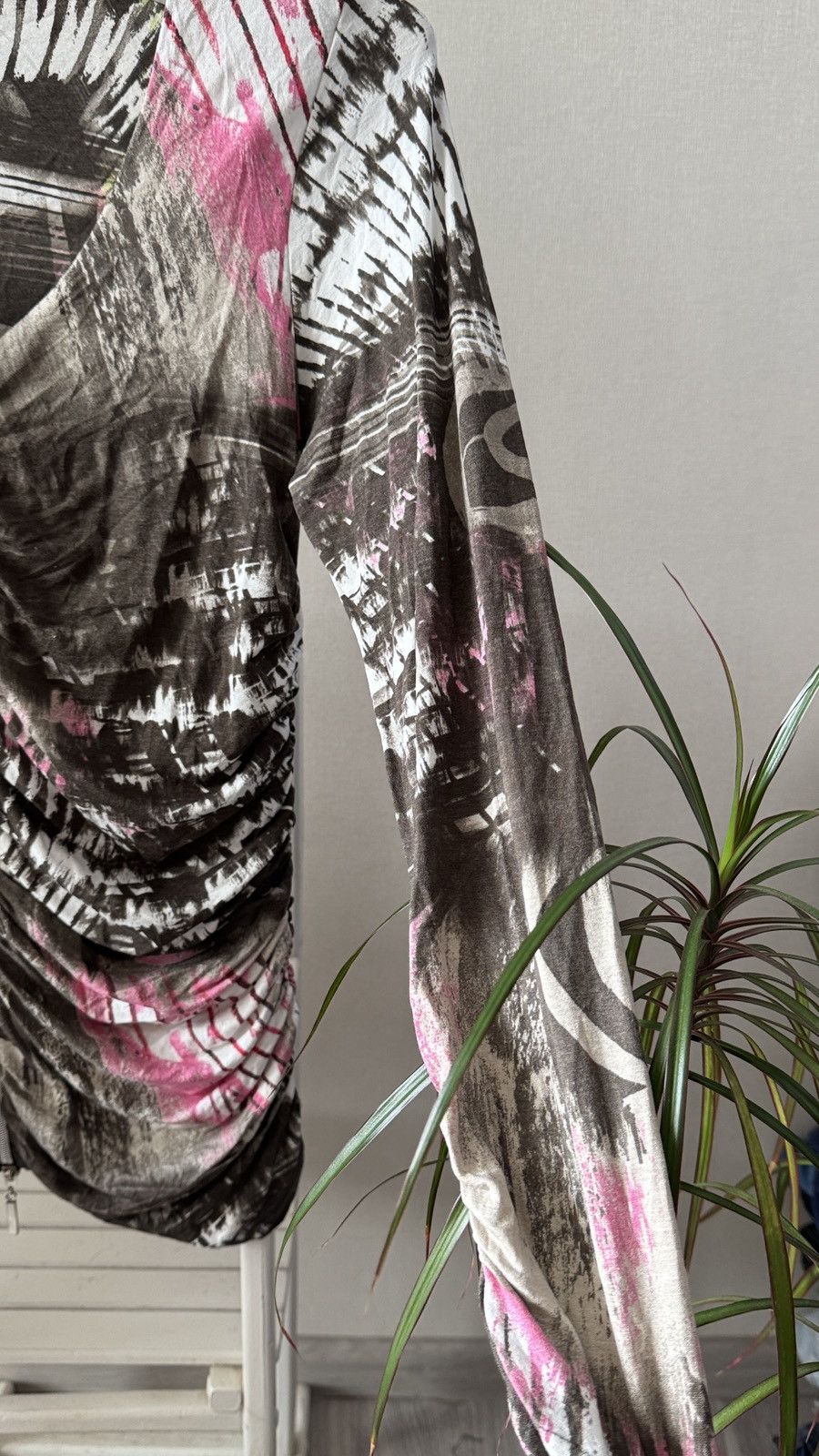 Hysteric Glamour Y2K Deconstructed Abstract Print High Fashion Zip Jacket Size M / US 6-8 / IT 42-44 - 5 Thumbnail