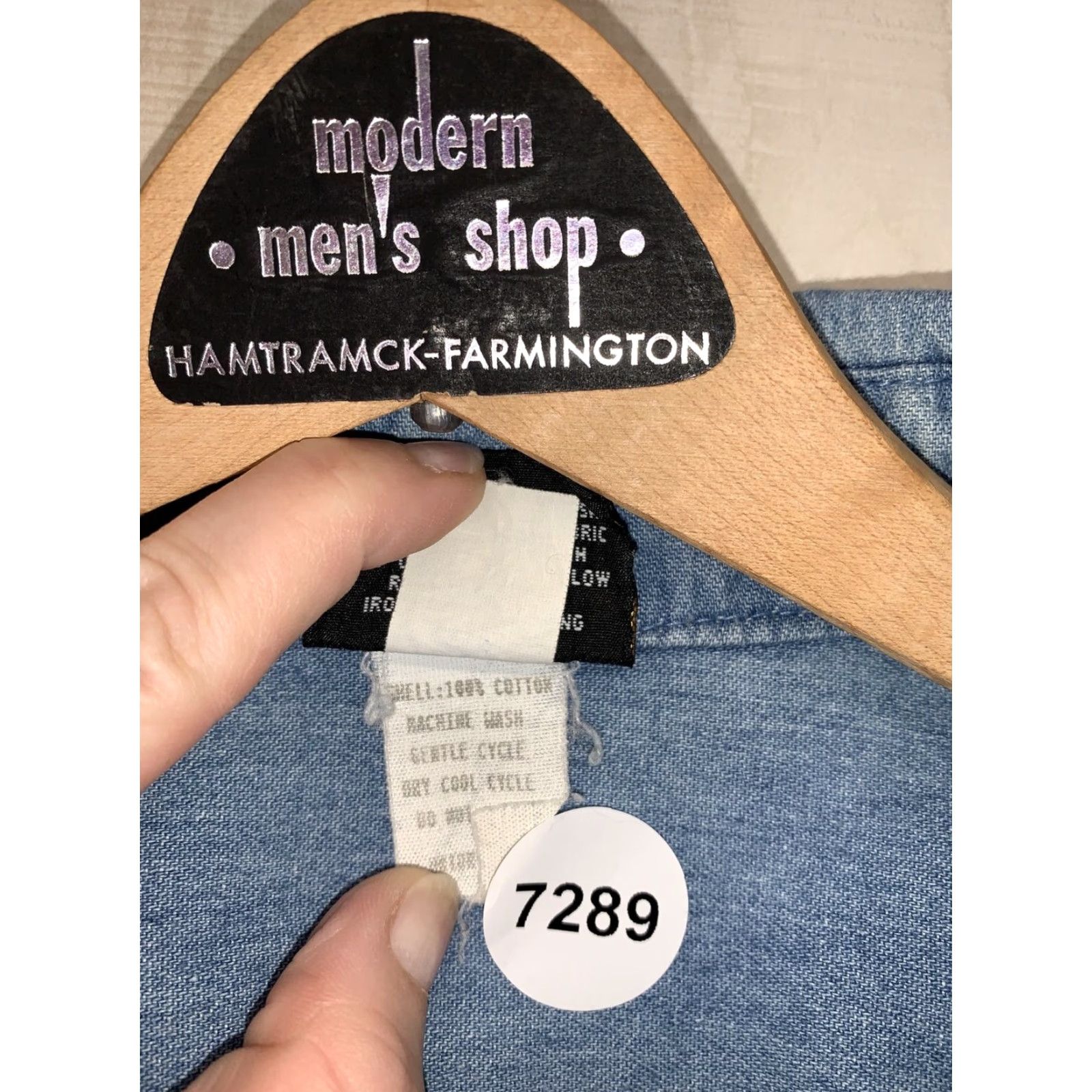 Denime Vintage Michigan Postal Workers Union Denim Button Up Mens L-7289 USA Size US L / EU 52-54 / 3 - 5 Thumbnail