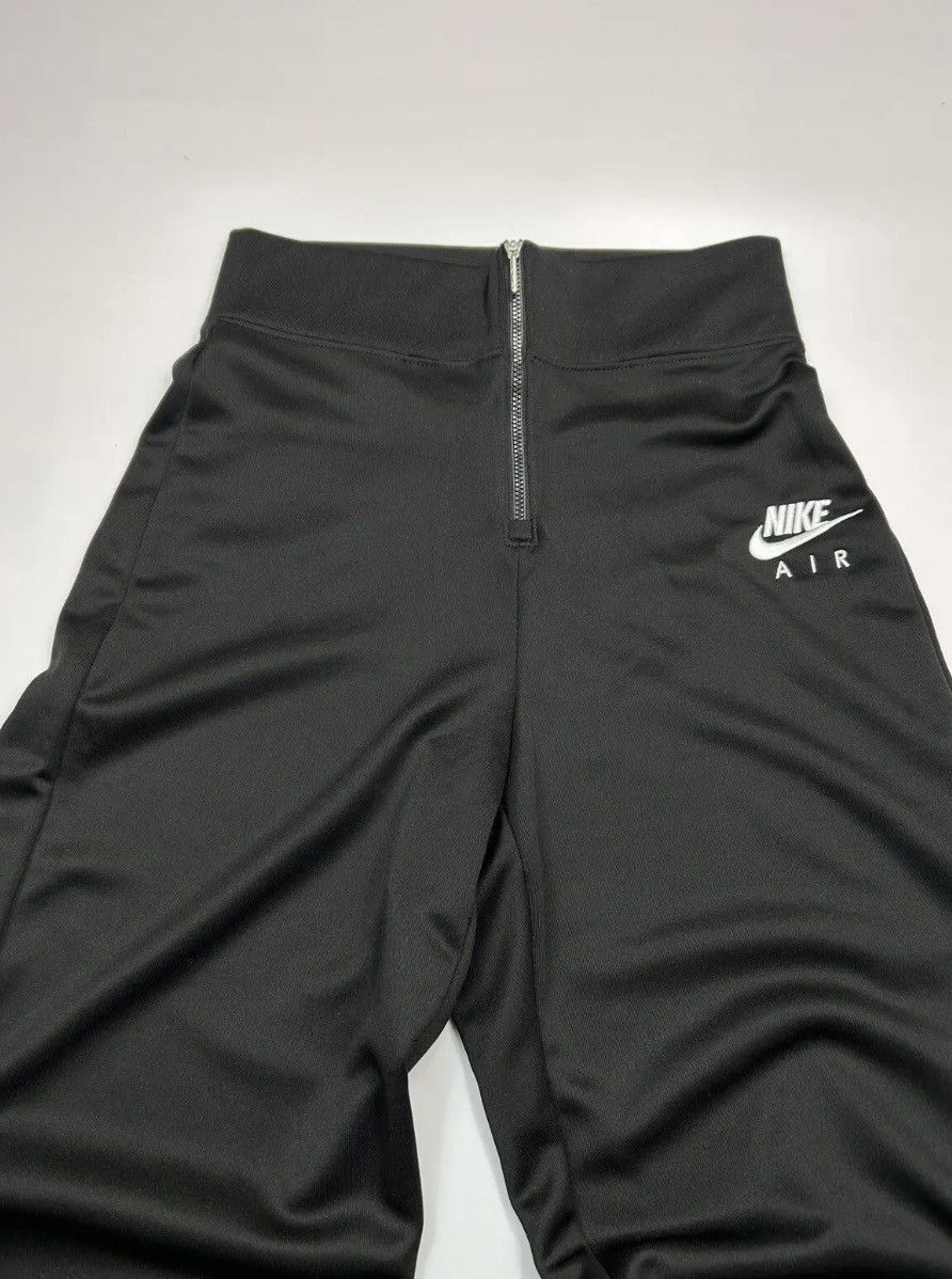 Other Vintage Nike Track Pants Jet Black Polyester White Y2K Size 30" / US 8 / IT 44 - 3 Thumbnail