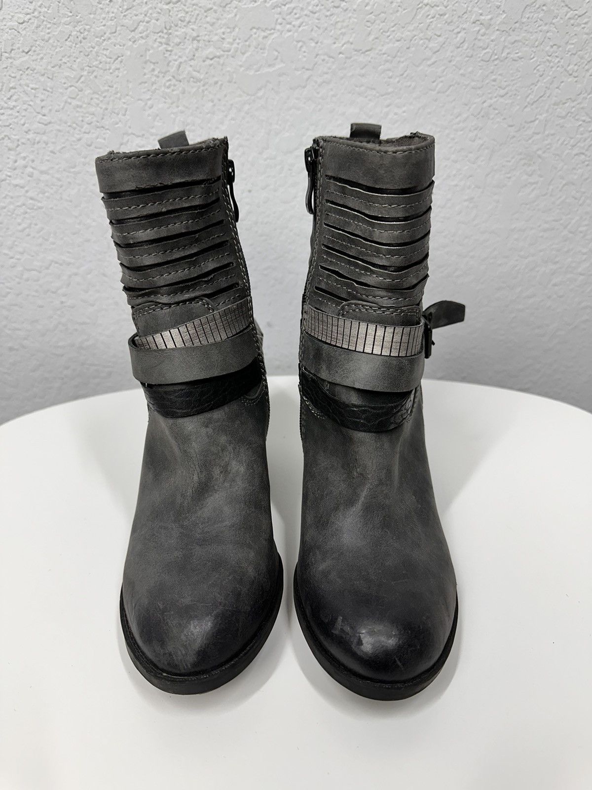 A.S.98 Wow😻VINTAGE HEELS BOOTS A.S. 98 STYLE GUIDI PAUL GAUTIER Size US 9 / IT 39 - 3 Thumbnail