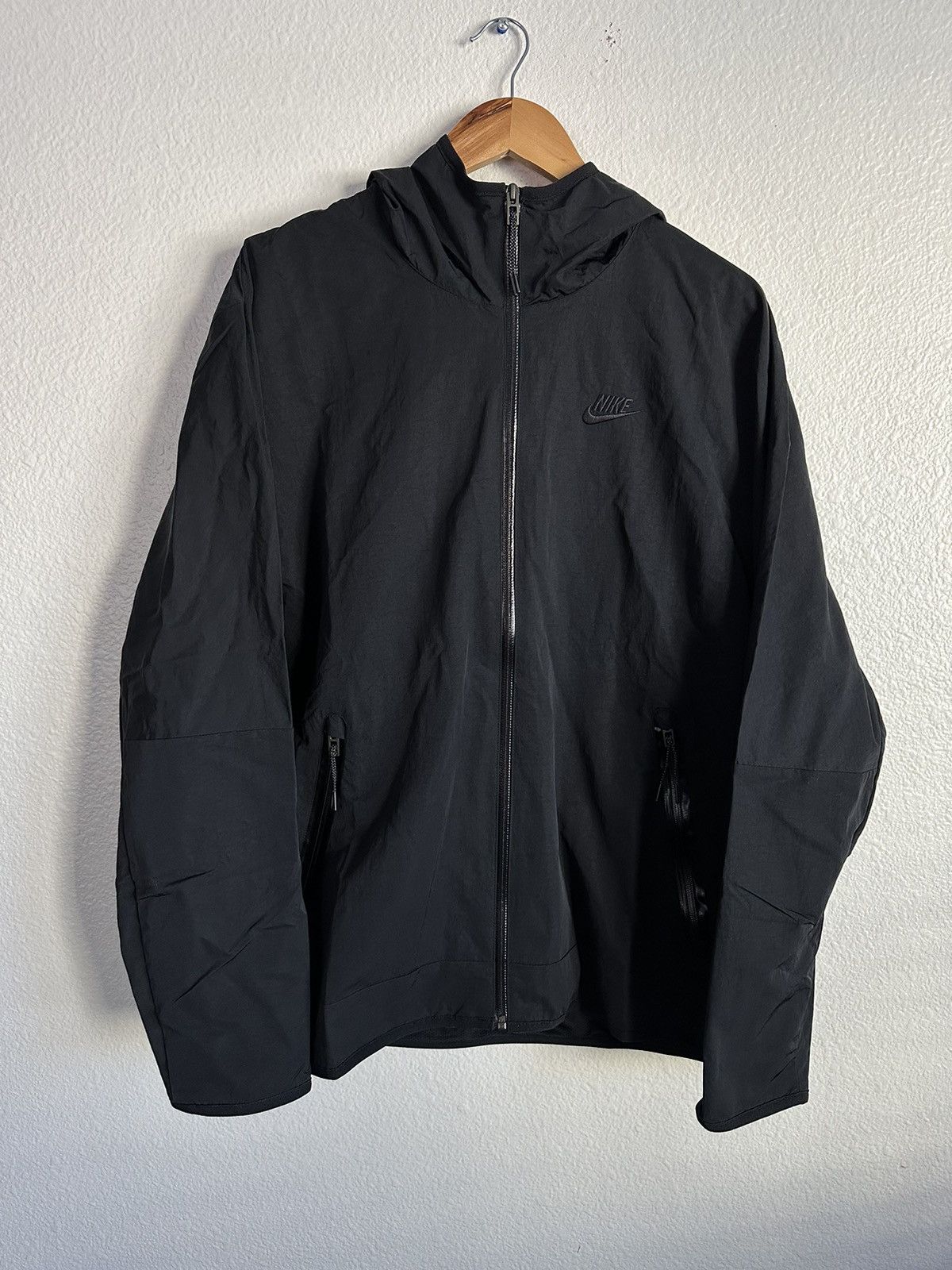 image of Nike Sportswear Tech Utility Repel Woven Jacket Black, Men's (Size XL)