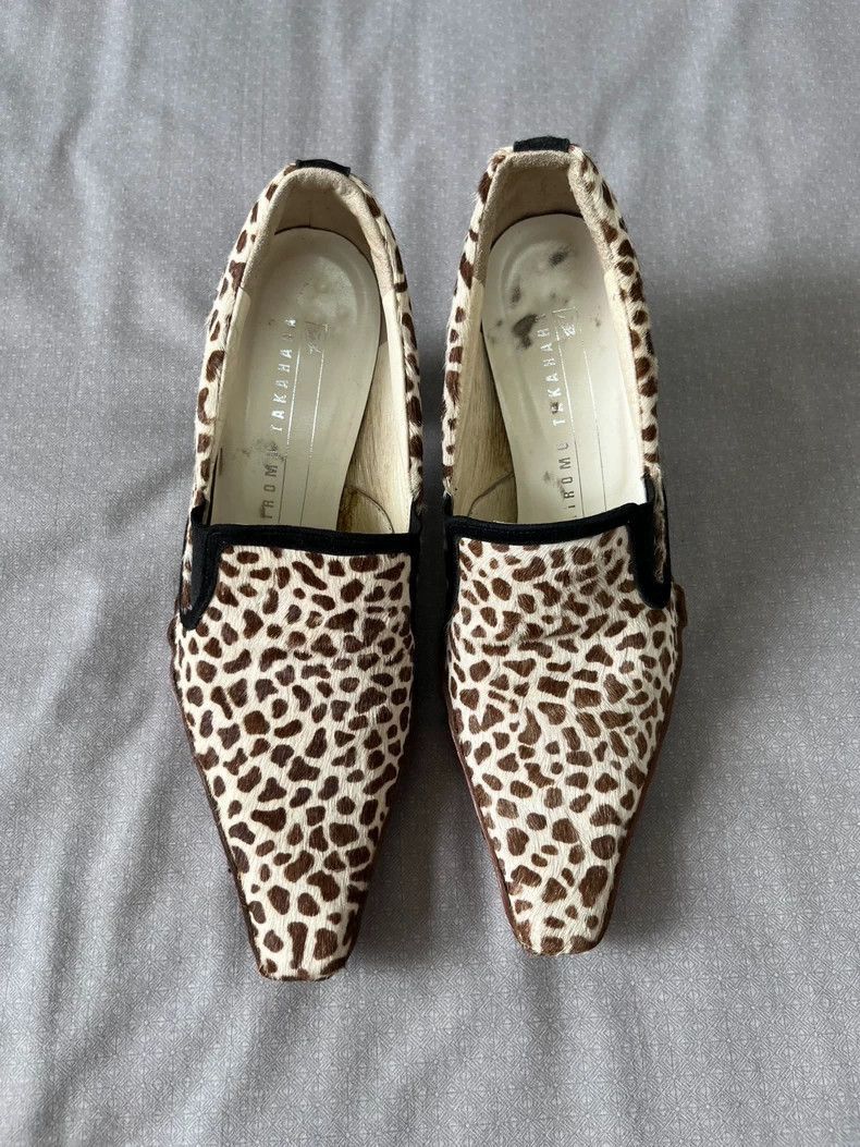Yohji Yamamoto Leopard Print High Heels Vintage Mules-2506 Size US 8 / IT 38 - 6 Thumbnail