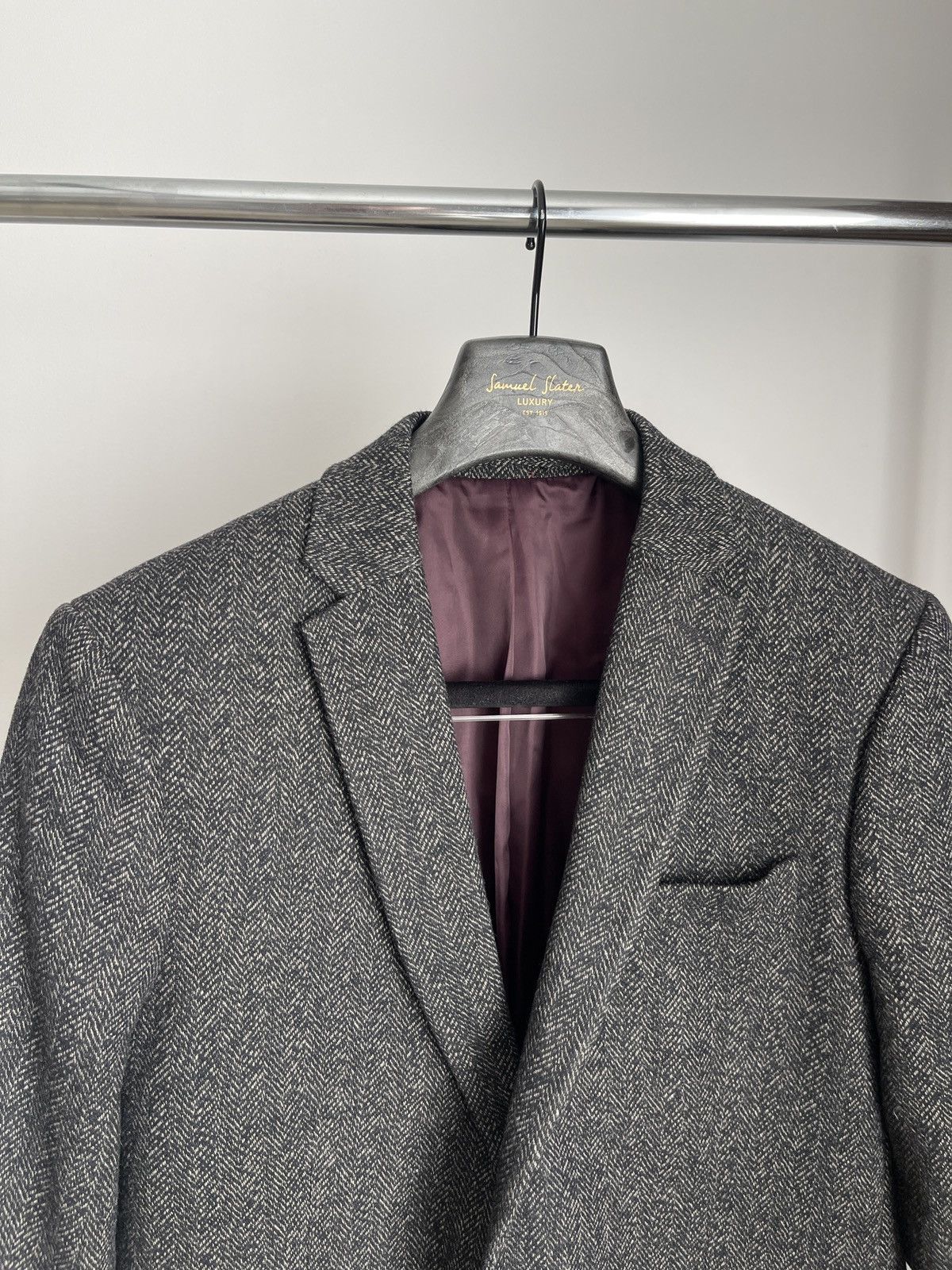 Marks & Spencer Marks Spencer blazer classic jacket wool sport coat grey Size 42R - 2 Thumbnail