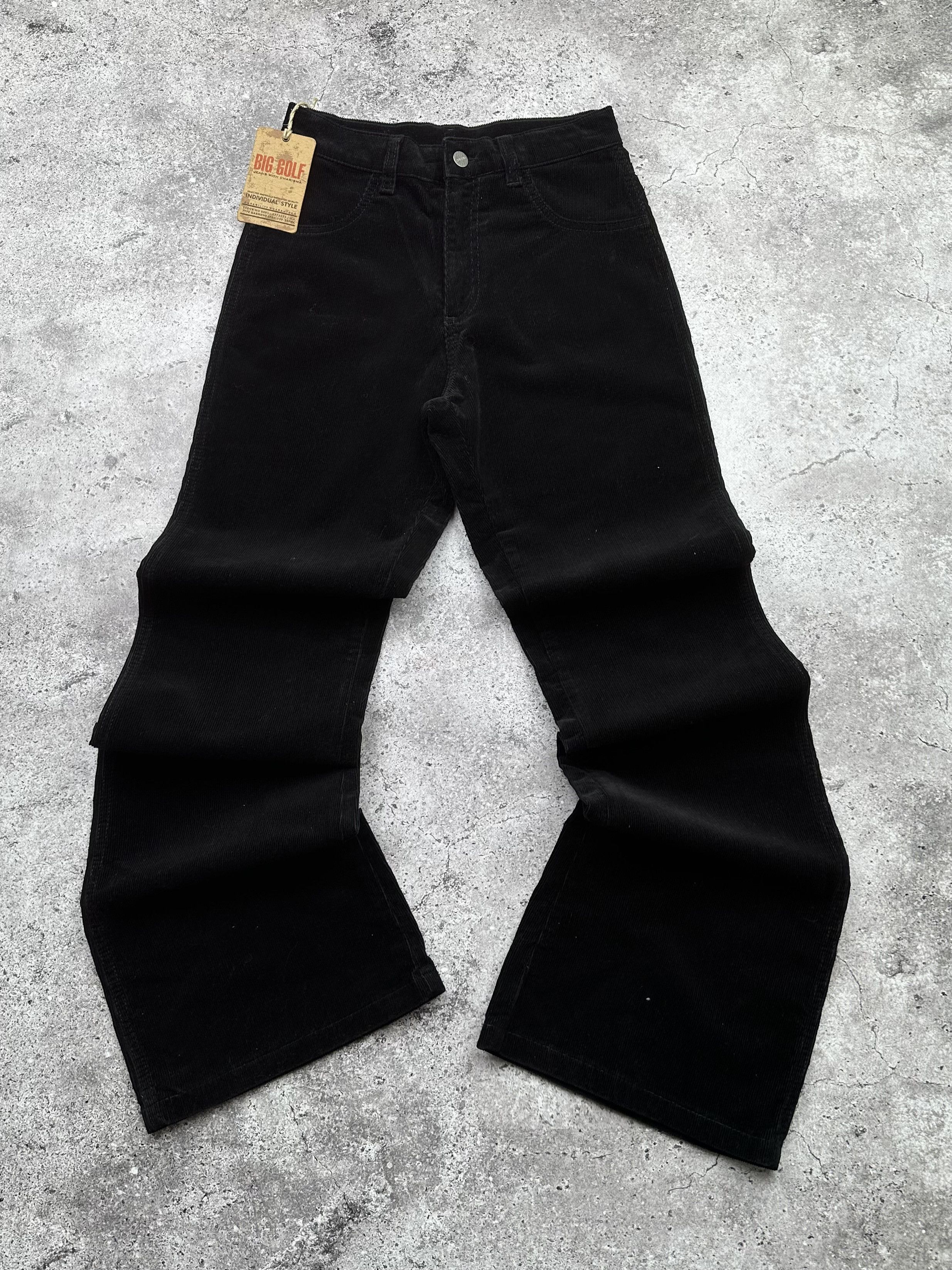 image of Avant Garde Vintage Corduroy Flare Pants in Black, Women's (Size 29)